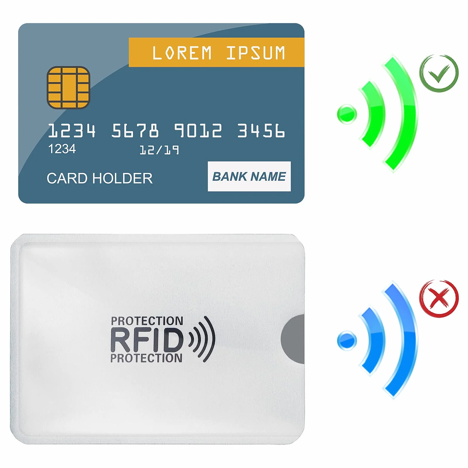 Molain Rękawy blokujące RFID, etui na karty kredytowe, dla kobiet i mężczyzn, 24 szt., Czarny, biały, 3.6 x 2.5 inch/9.1 x 6.3 cm