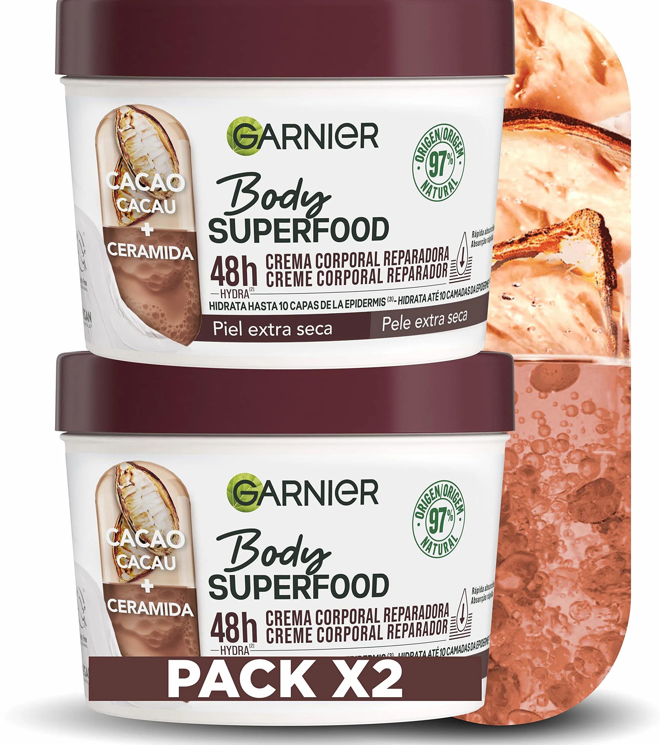 GARNIER Body Food Cacao Nawilżanie Kojąca 380 ml