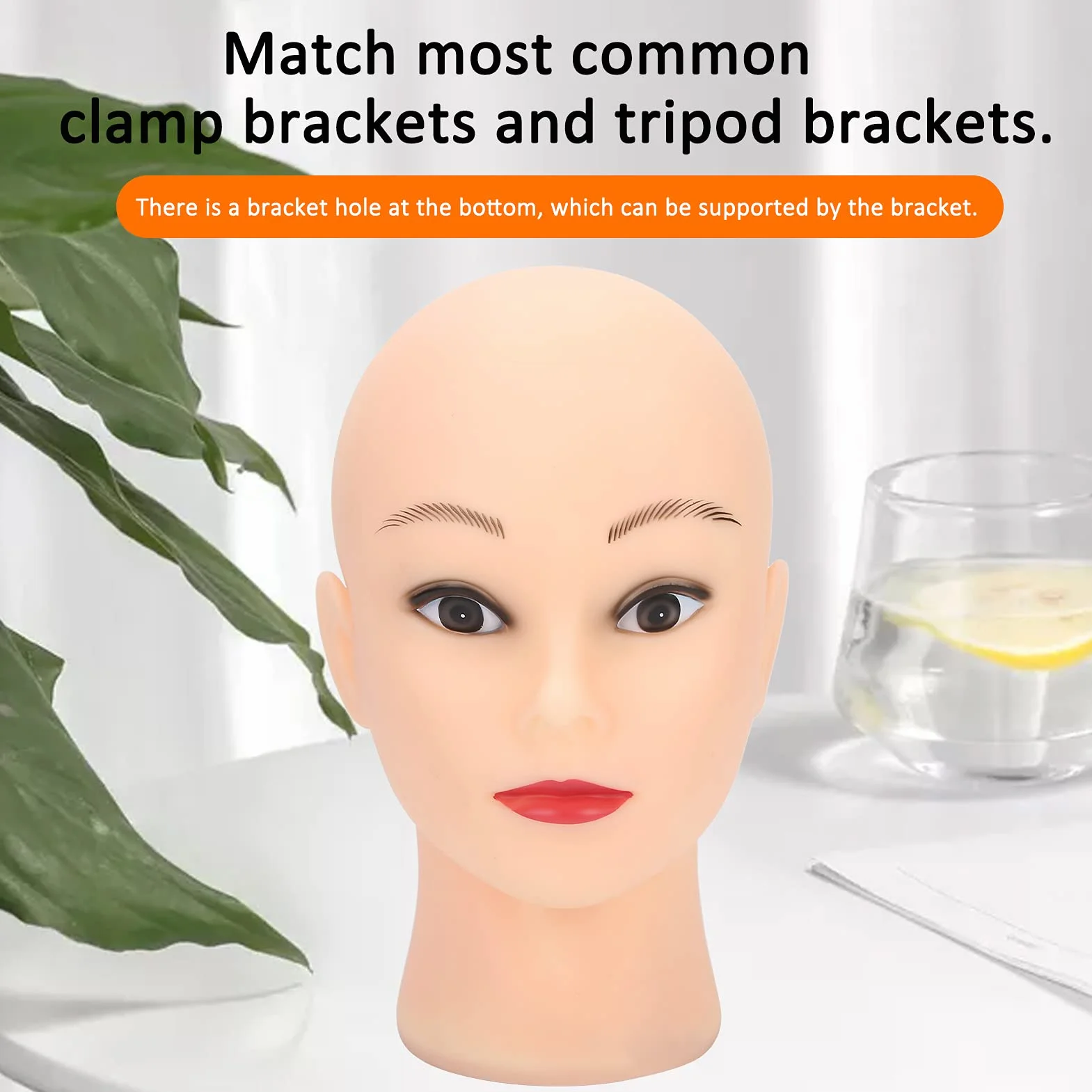 Model z łysą głową Manekina, Miękki PVC, Regulowana wysokość, Eksponowane Peruki, Kapelusze, Okulary, do ćwiczeń w Tworzeniu Peruk, Odpowiednie do Użytku Osobistego lub Zawodowego