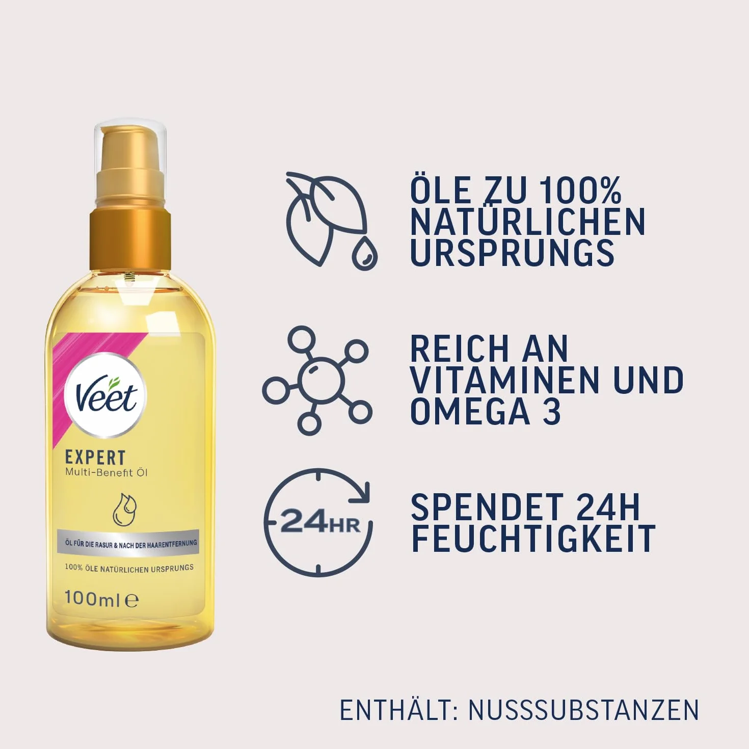 Veet Expert Olejek do Ciała i Twarzy, 100 ml