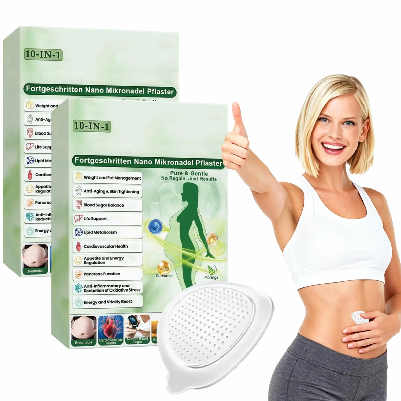 Moringa 10 w 1 Nano Patch plaster na odchudzanie kosmetyczny do pielęgnacji ciała