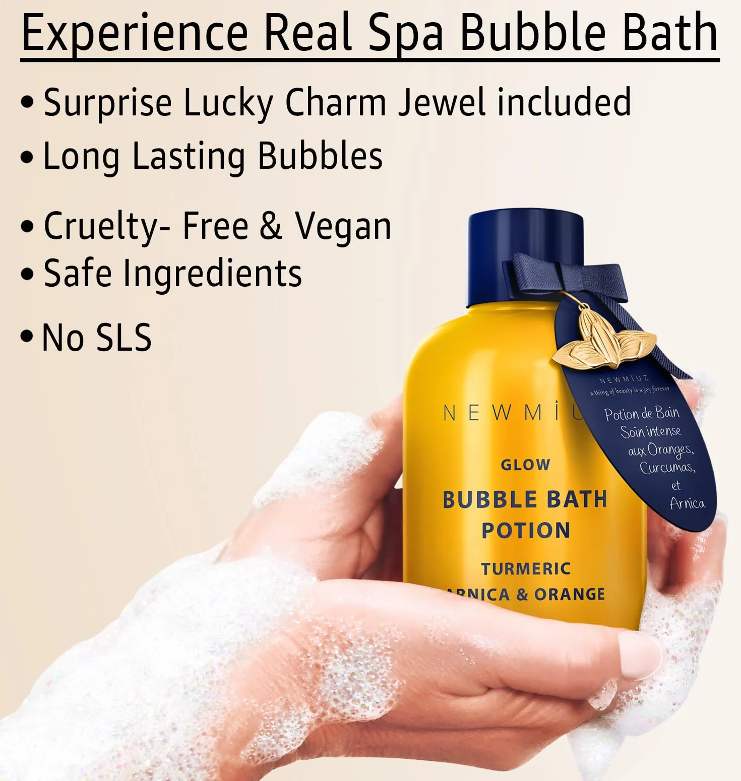 Nutritious Bubble Bath - Turmeric Orange Arnica Essential Oil - Skin Healing Moisturizing Relaxing Stress Relief Spa Gift