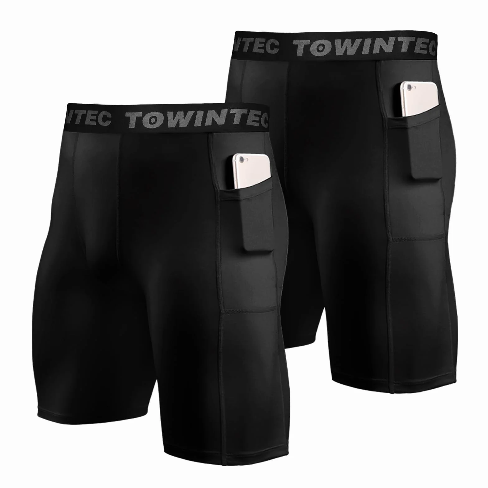 Męskie spodenki kompresyjne z kieszenią sportowe legginsy do biegania z kieszeniami bielizna trening sportowy spandex warstwa bazowa krótkie dla motocyklistów koszykówka siatkówka trening