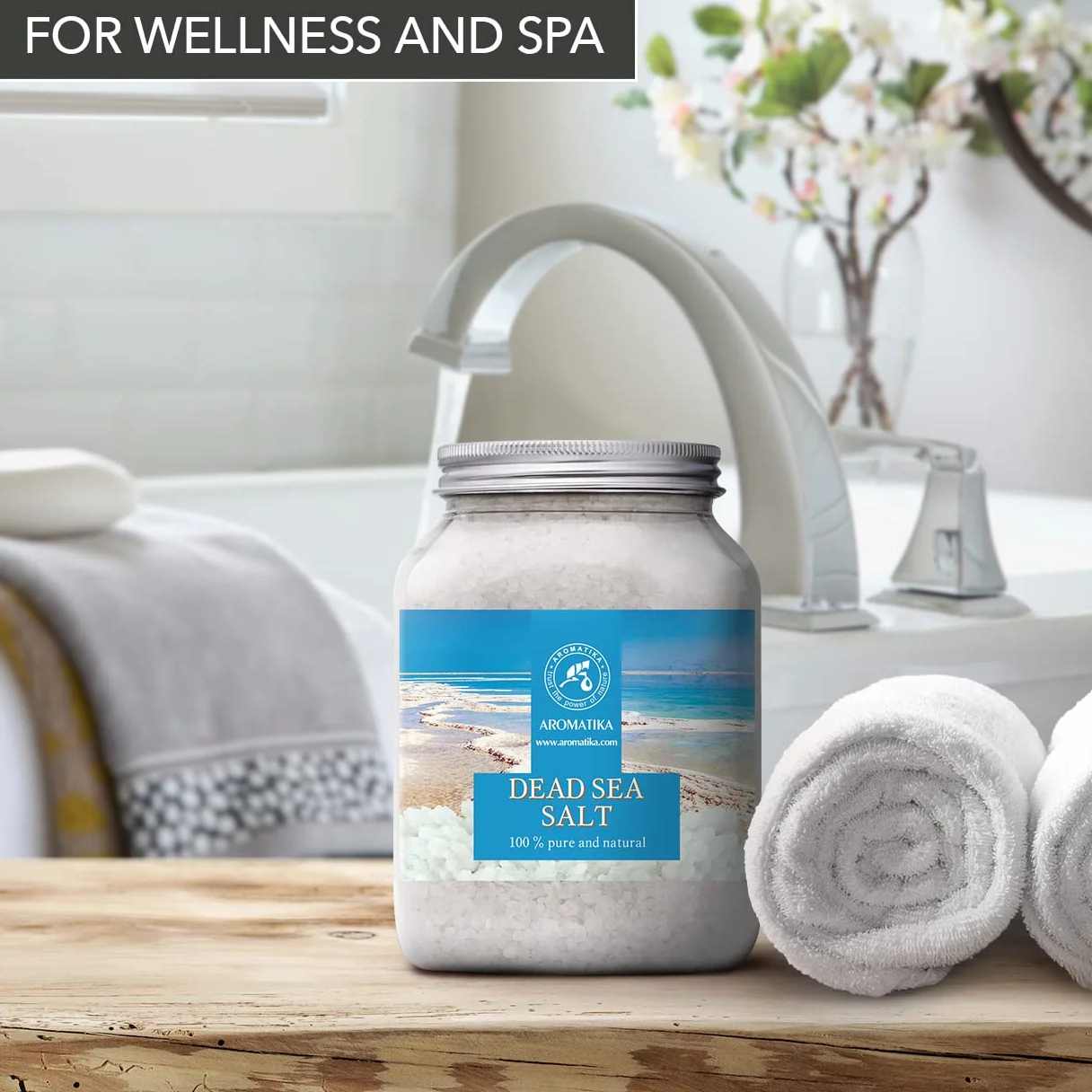 Dead Sea Salt 1000g - Pure Natural Bath Salts for Relaxation & Stress Relief