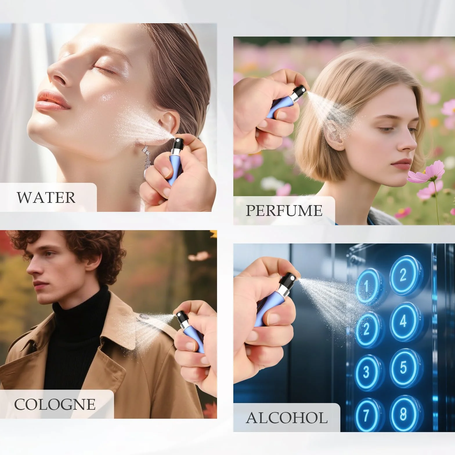 12 sztuk rozpylacz do perfum 5 ml, mini atomizerów do perfum na podróż, dozowniki do perfum, atomizery do perfum z możliwością ponownego napełniania na wakacje, podróże, kemping
