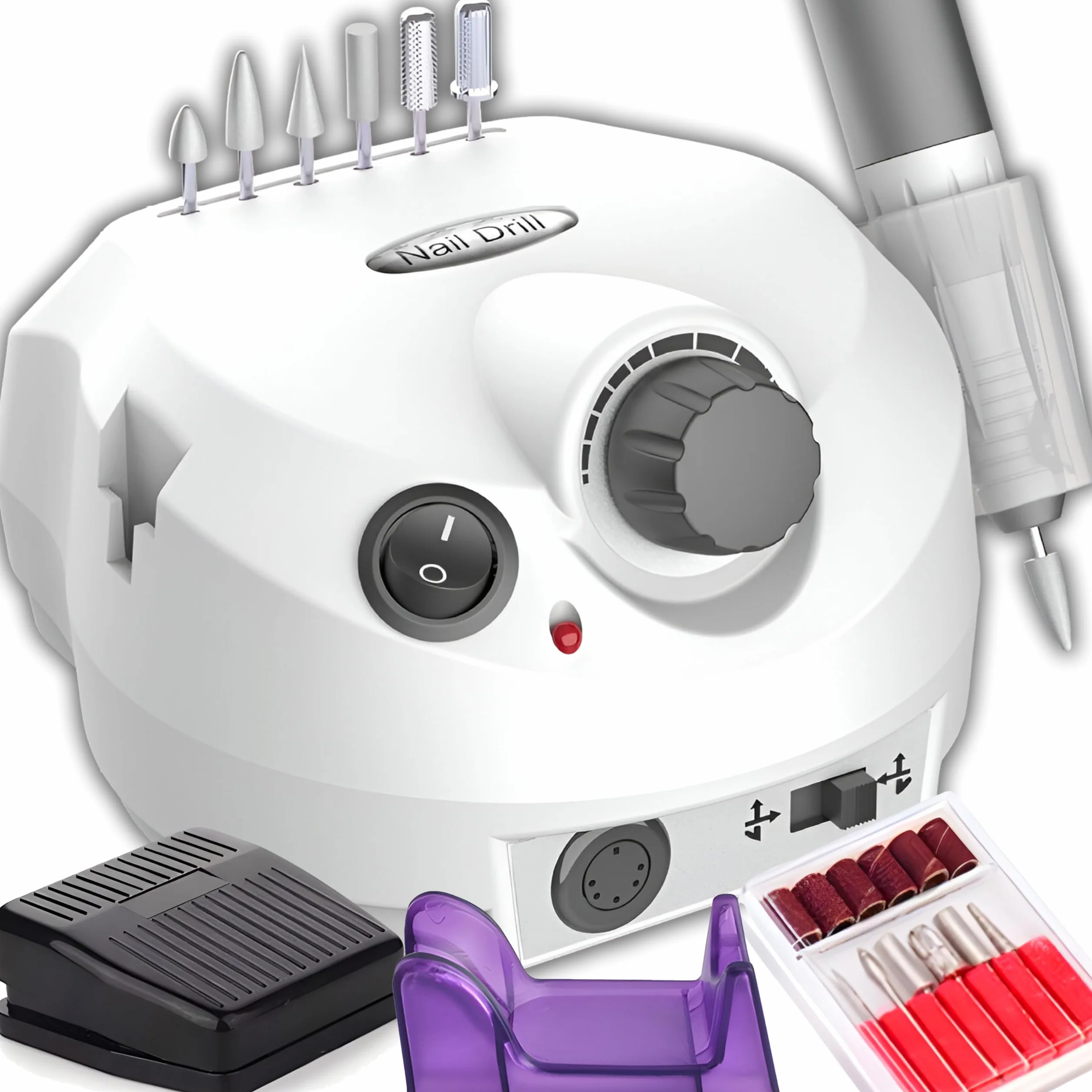 Retoo Frezarka do paznokci, elektryczny pilnik do paznokci, zestaw do manicure, pedicure, profesjonalna frezarka do paznokci żelowych, akrylowych, "zrób to sam", narzędzie do polerowania, frezarka,