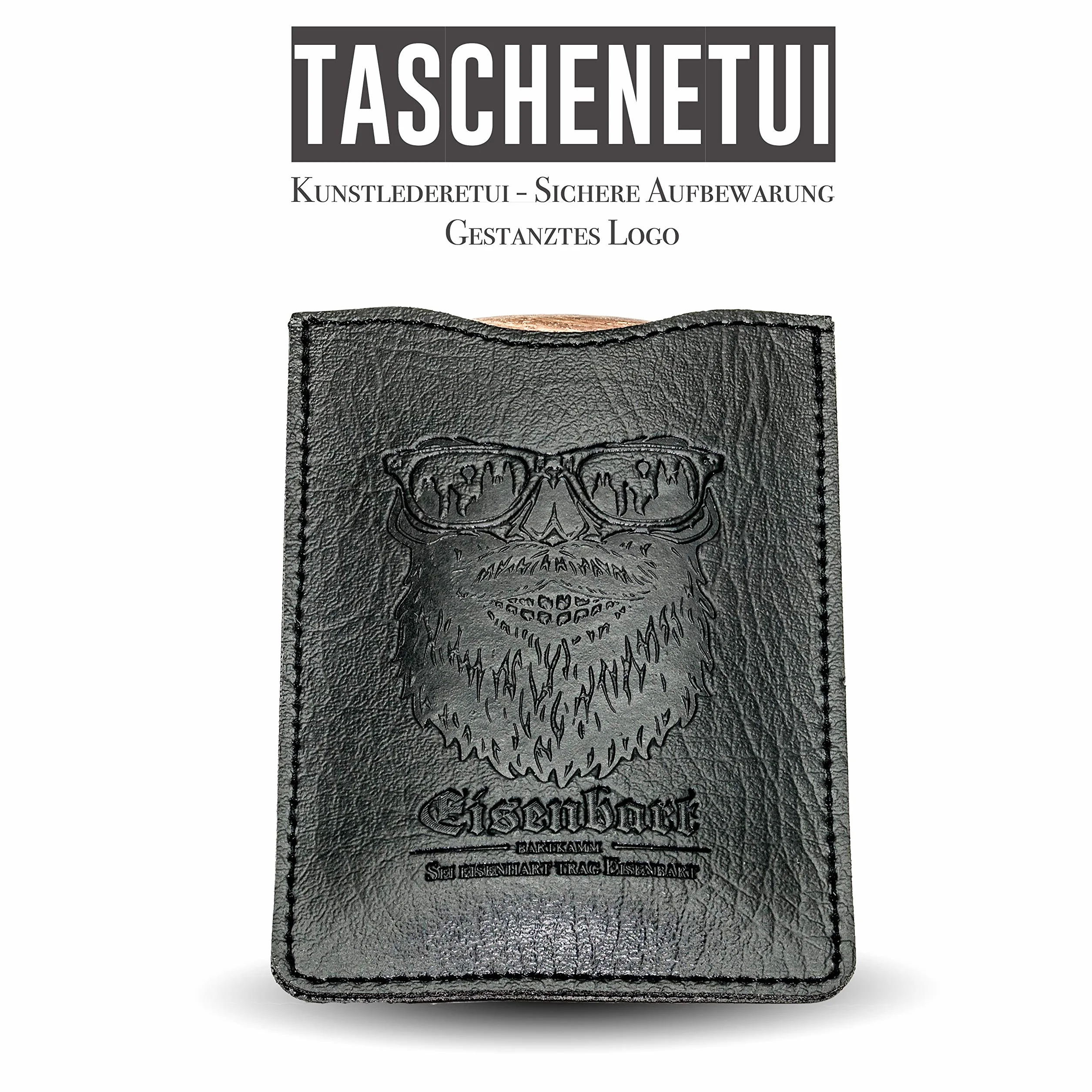 Dwustronny grzebień do brody drewniany antystatyczny