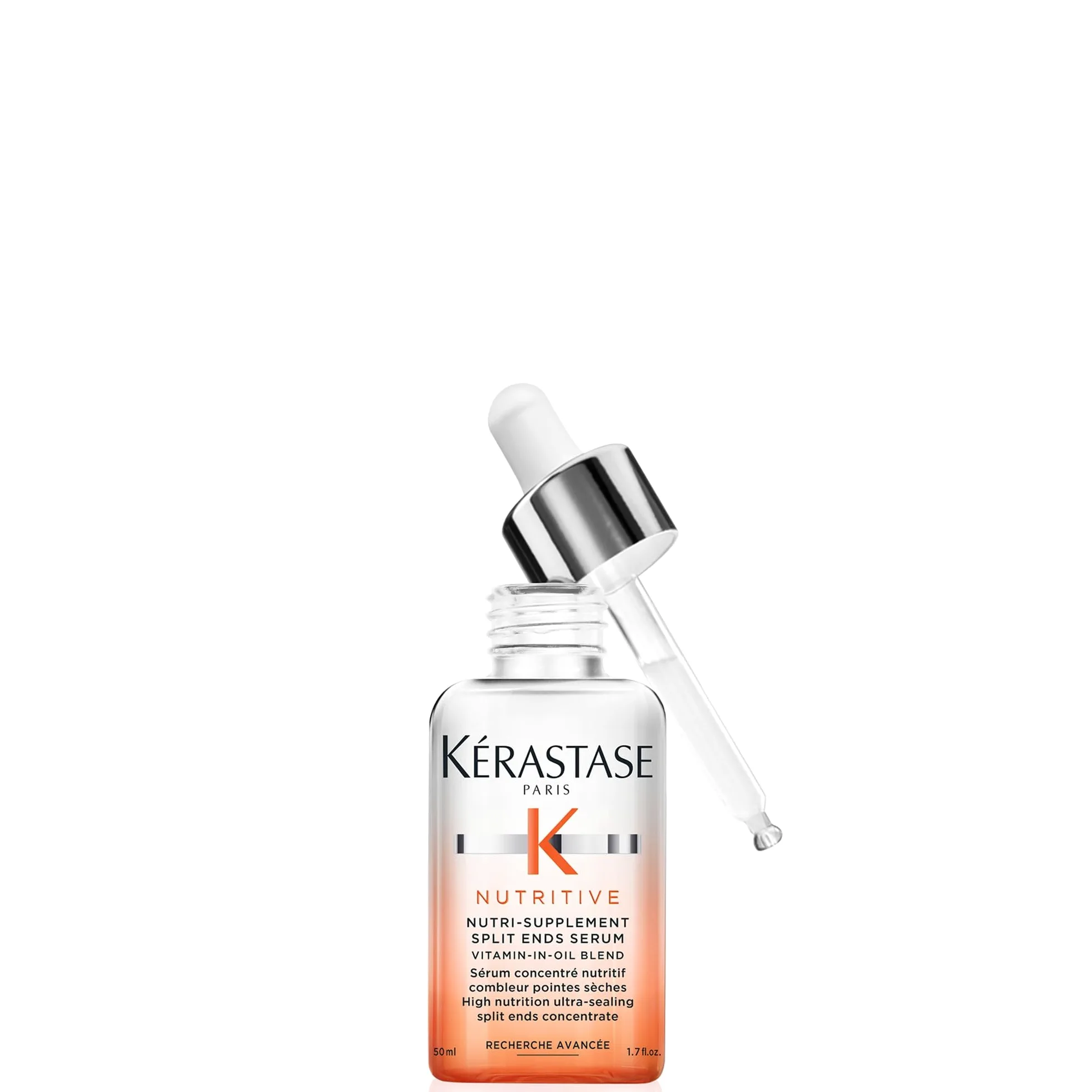 KÉRASTASE Nutritive - Pożywne skoncentrowane serum - Pielęgnacja włosów Wypełniacz suchych końcówek - Odżywia i wzmacnia - Niacynamid & Białka pochodzenia roślinnego - Włosy suche i bardzo suche - 50