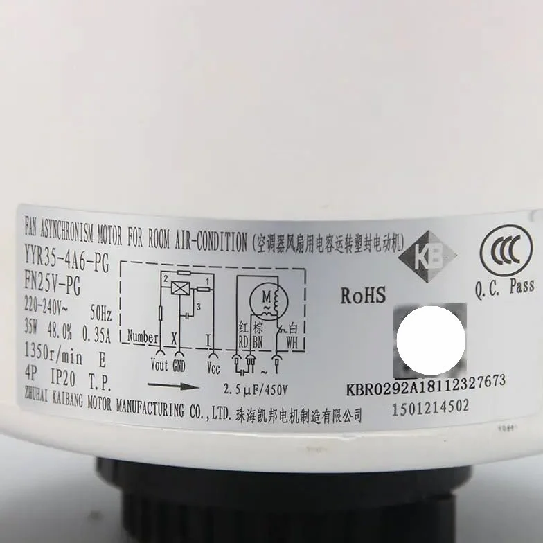 Dla Gr/ee klimatyzacja silnik wentylatora do klimatyzatora pokojowego YYR35-4A6-PG FN25V-PG AC220-240V 35W części
