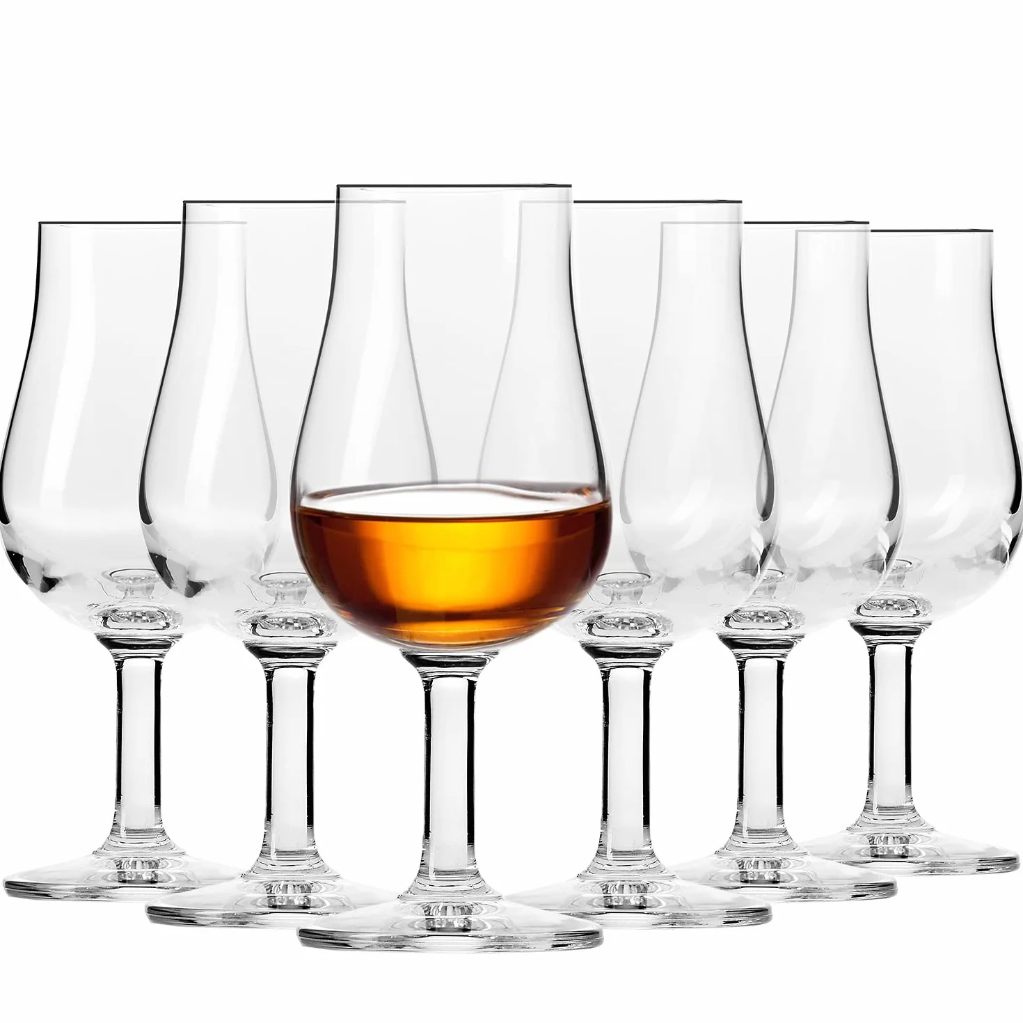 Krosno Kieliszki degustacyjne do whisky | Komplet 6 sztuk | 110 ml | Kolekcja Pure | Idealne do domu, restauracji i na przyjęcia | Można myć w zmywarce | Bezołowiowe szkło kryształowe