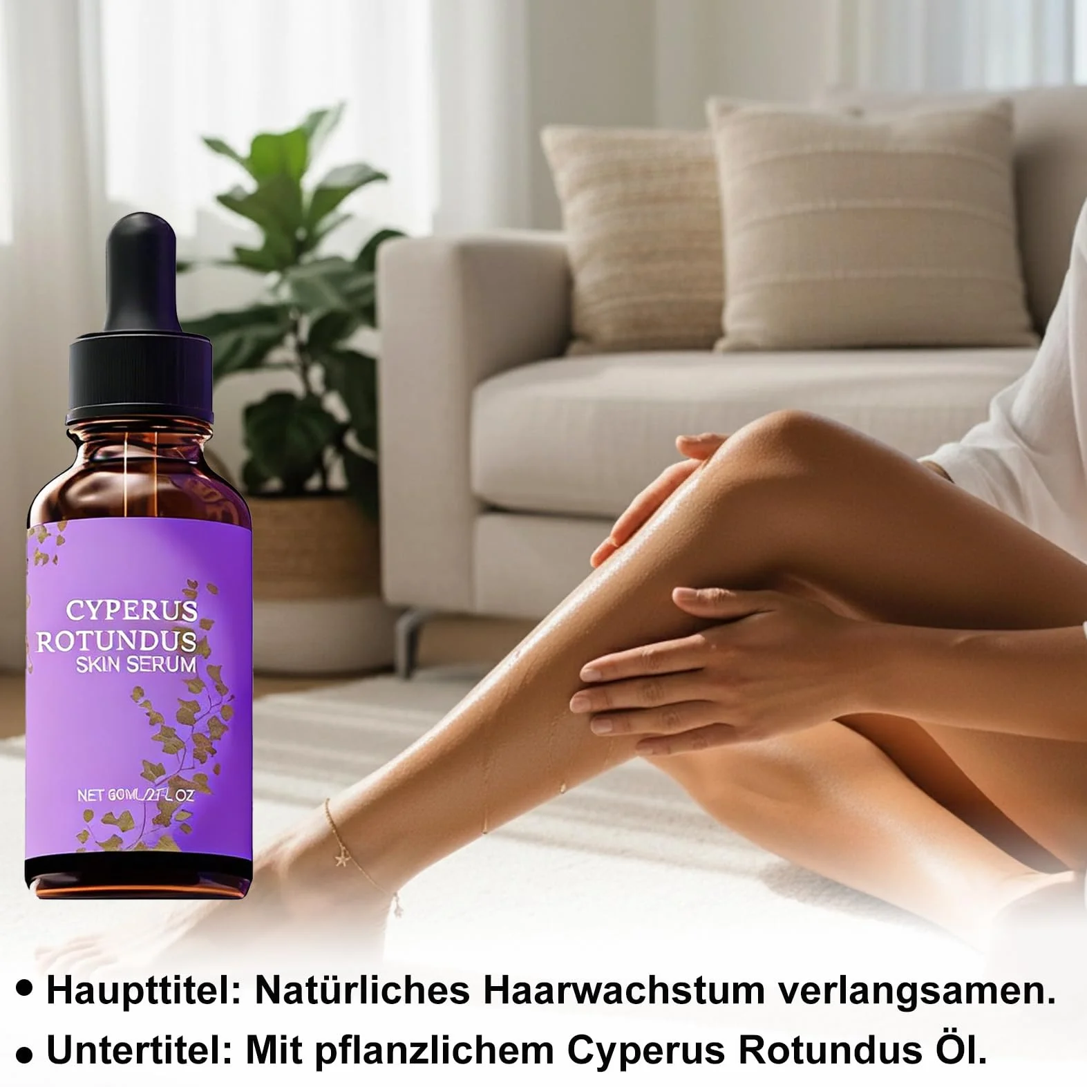 Cyperus Rotundus Oil for Hair Removal, Cyperus Rotundus olejek do depilacji, naturalny olejek cyperusowy do zmniejszenia porostu włosów, koi skórę – do ciała i twarzy