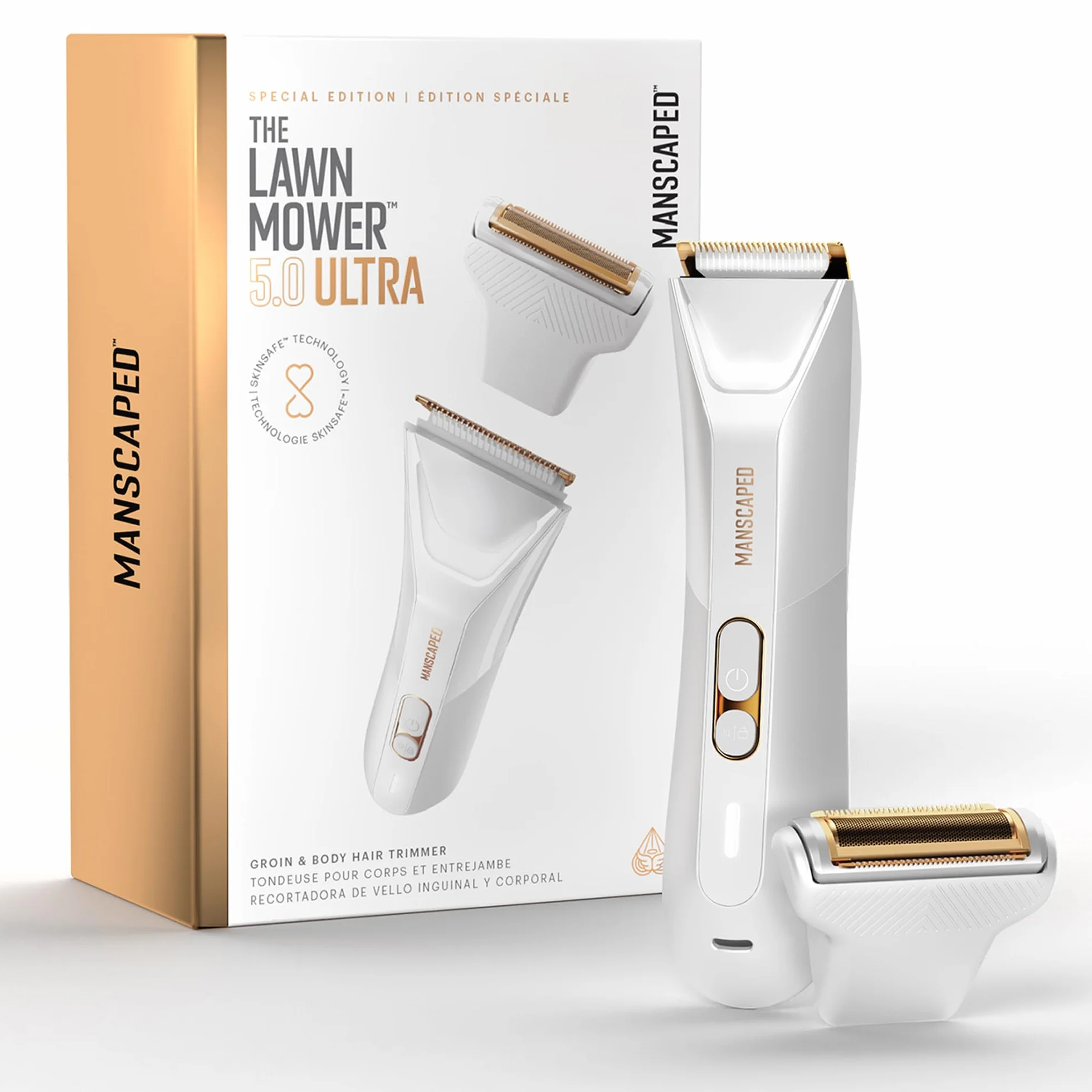 MANSCAPED The Lawn Mower 5.0 ULTRA Trymer do pachwin i ciała, wodoodporny, akumulator USB-C, Biały