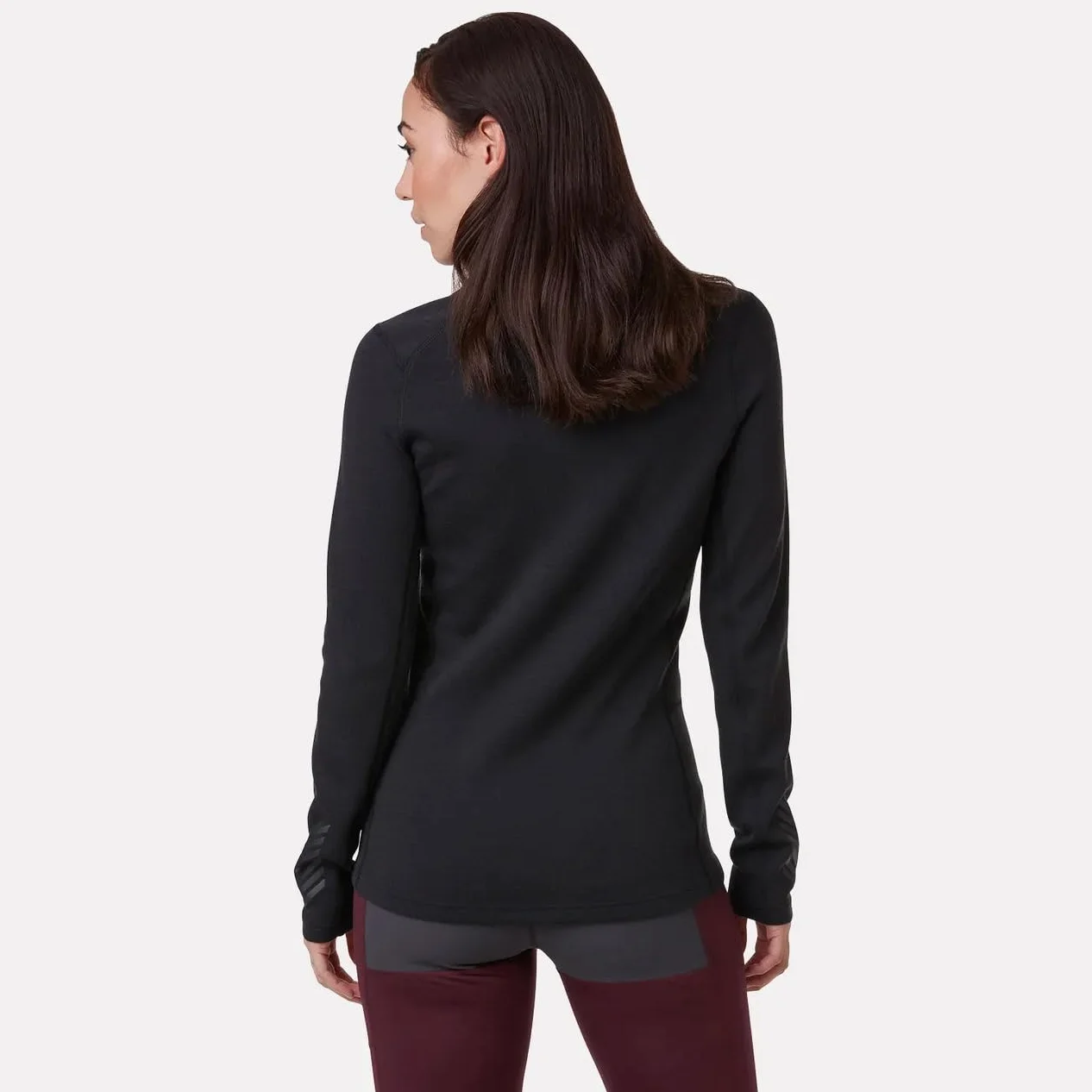 Helly Hansen Damska koszulka Lifa Merino Midweight Crew z długim rękawem, czarna, M