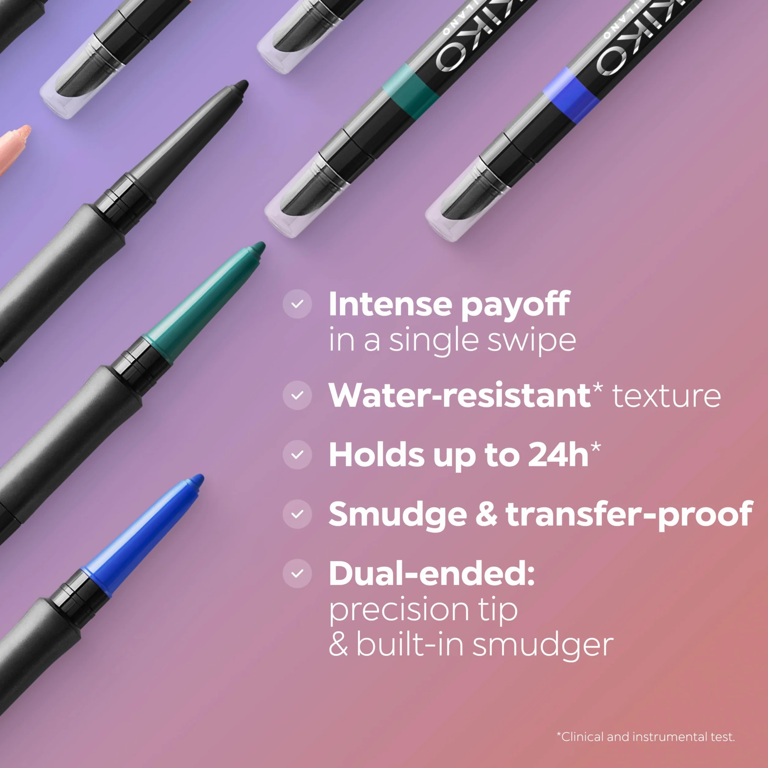 KIKO Milano Unlimited Precision Automatic Eyeliner And Khôl 12, Automatyczna Kredka Do Wewnętrznego I Zewnętrznego Konturu Oka