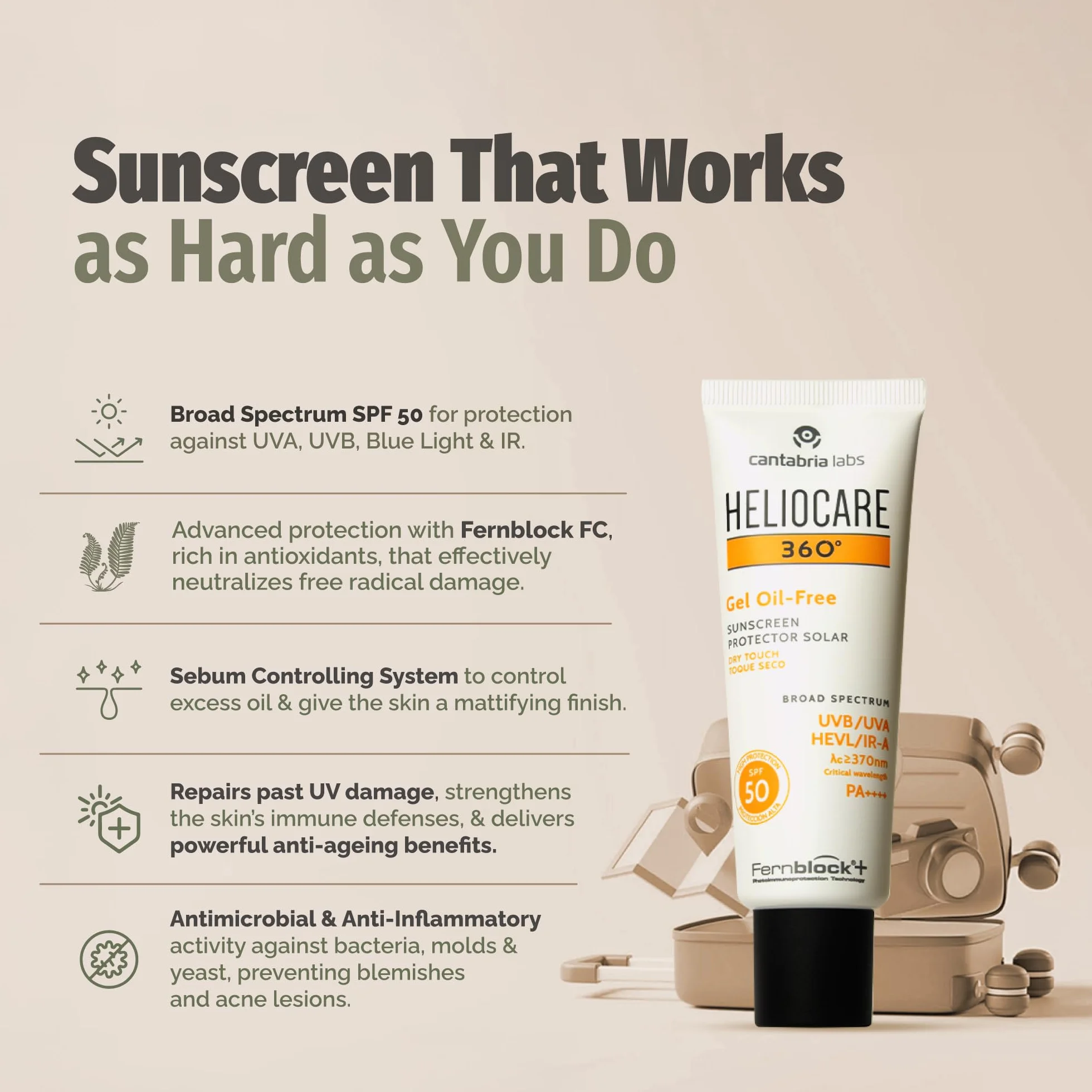 Heliocare Gel Oil-Free SPF 50 Sonnenschutz Gesicht 50 ml