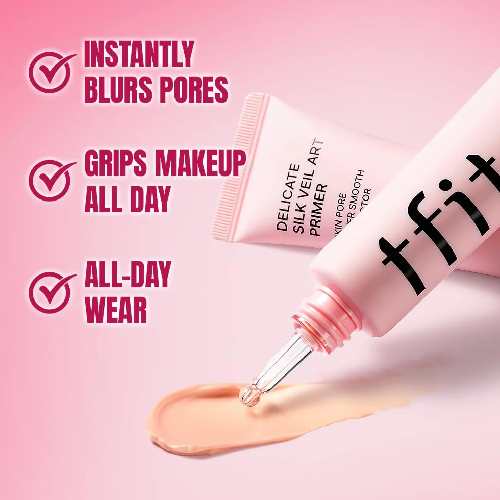 TFIT Delicate Silk Veil Art Primer Koreański podkład do makijażu bezporowa mata dla skóry tłustej lekka nawilżająca wypełniacz porów długotrwały efekt