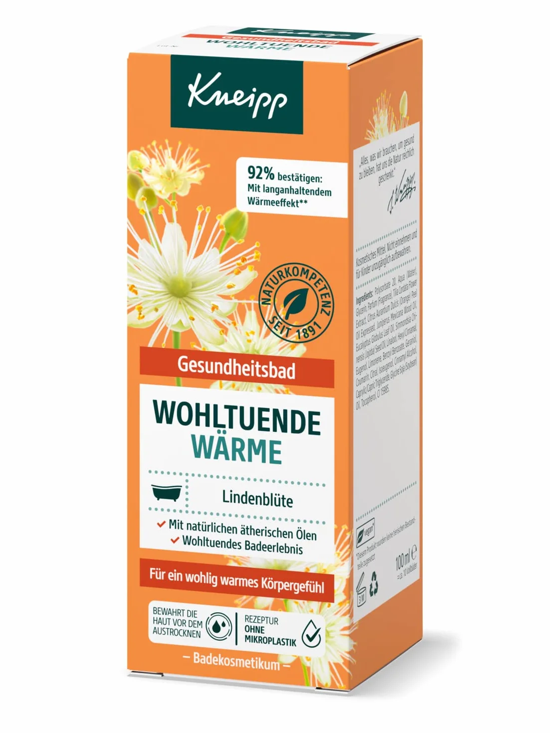 Kneipp Kojące Ciepło Olejek do Kąpieli, 100 ml