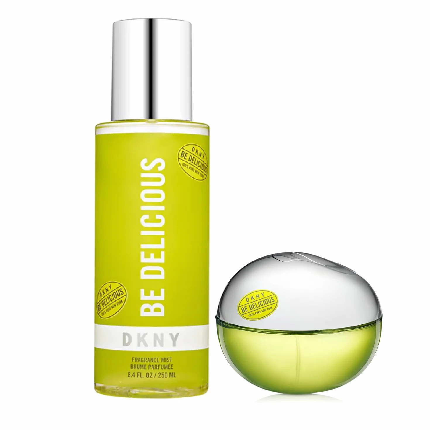 DKNY Be Delicious 100% Pure New York, mgiełka zapachowa dla kobiet, owocowo-kwiatowy zapach, do codziennego użytku, 250 ml