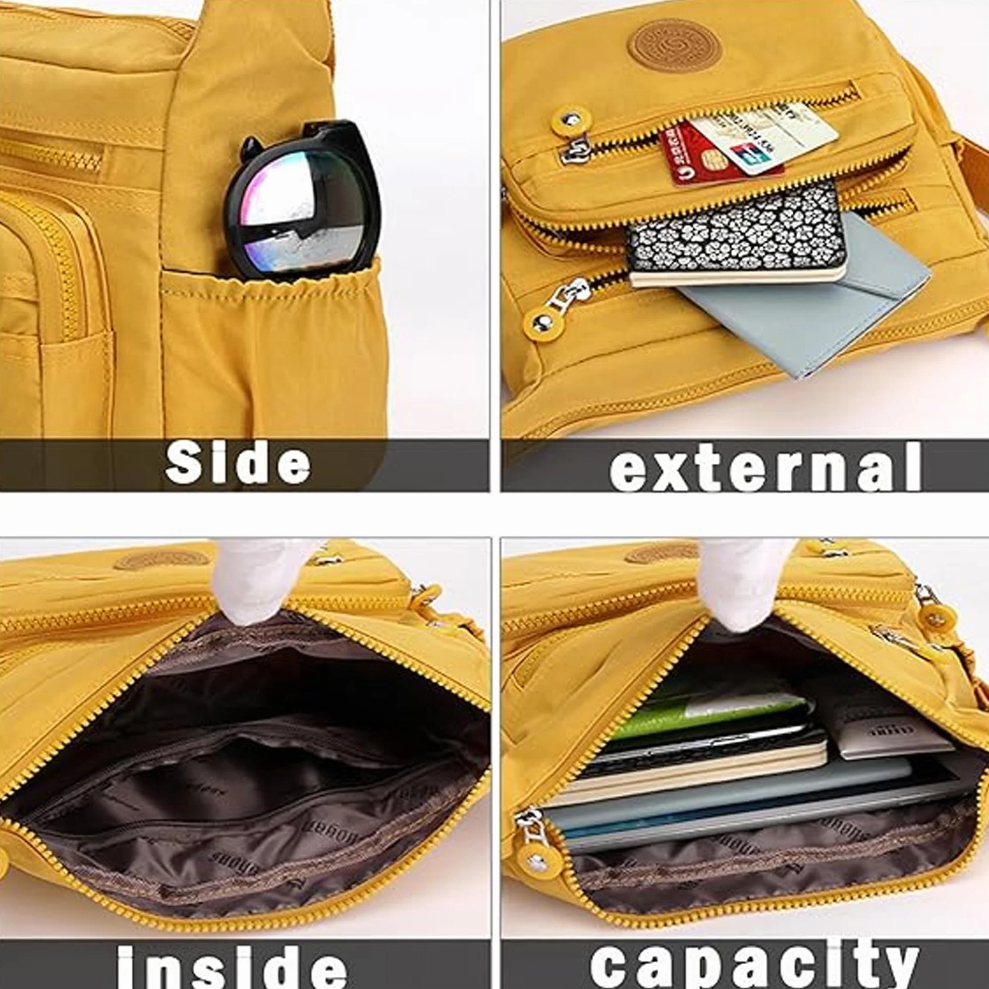 Kobiety Anti Splash Water Ramię Messenger Torby Crossbody Multi kieszenie Casual Torba Podróżna