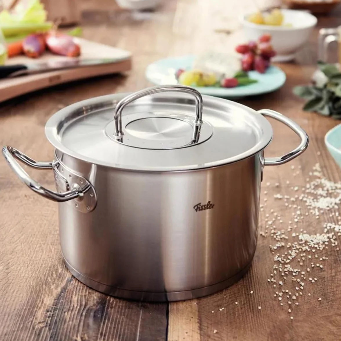 Fissler Original Profi Collection/garnek do gotowania ze stali nierdzewnej (Ø 16 cm, 2,1 l) garnki z metalową pokrywką, skala wewnętrzna, Made in Germany - indukcja