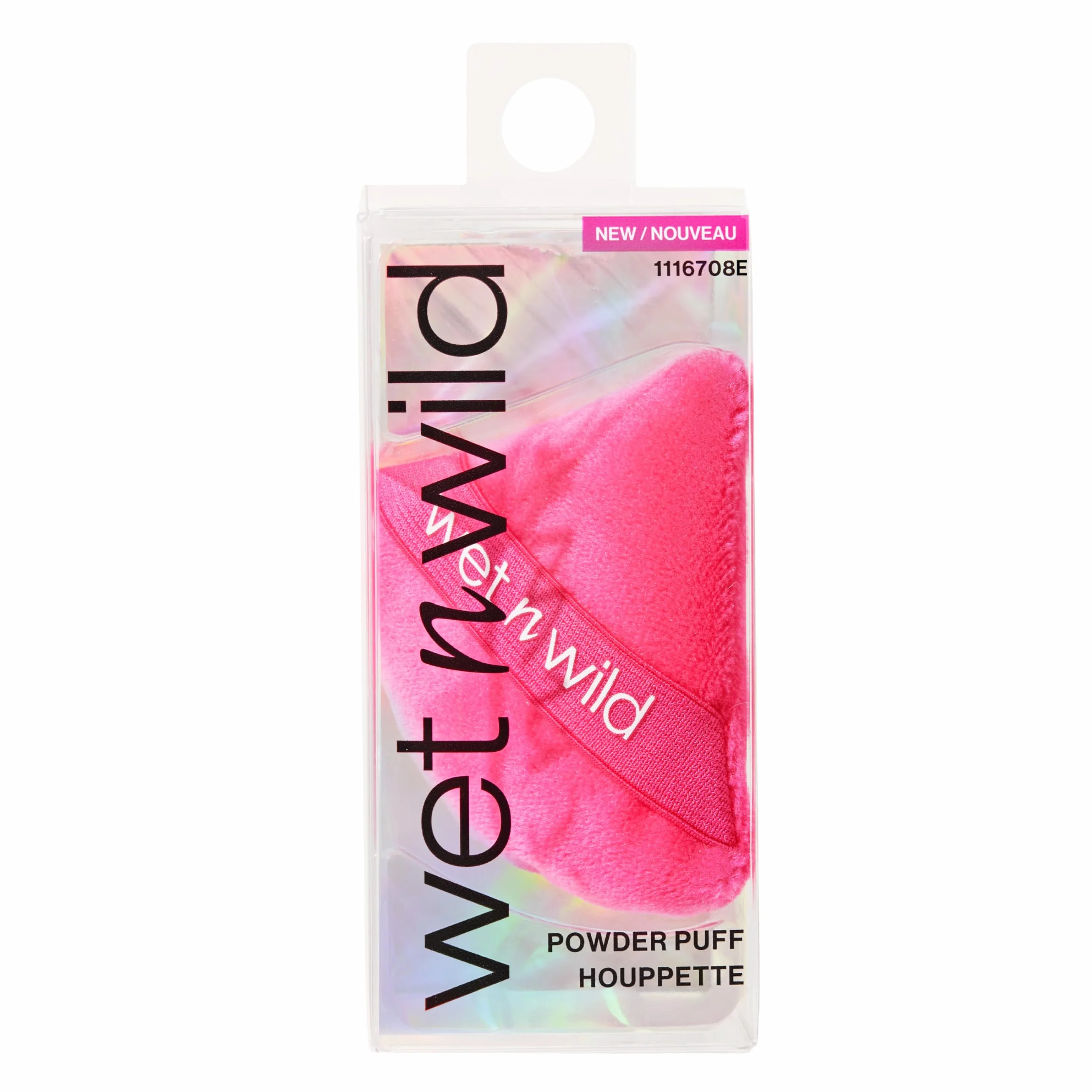 Wet n Wild Powder Puff, Gąbka do Pudru do Wielokrotnego Użytku, Zmywalny Pędzel do Makijażu do Rozcierania Pudrów Sypkich lub Prasowanych, Aksamitne Włókna, Trójkątny Kształt, Precyzyjna Aplikacja