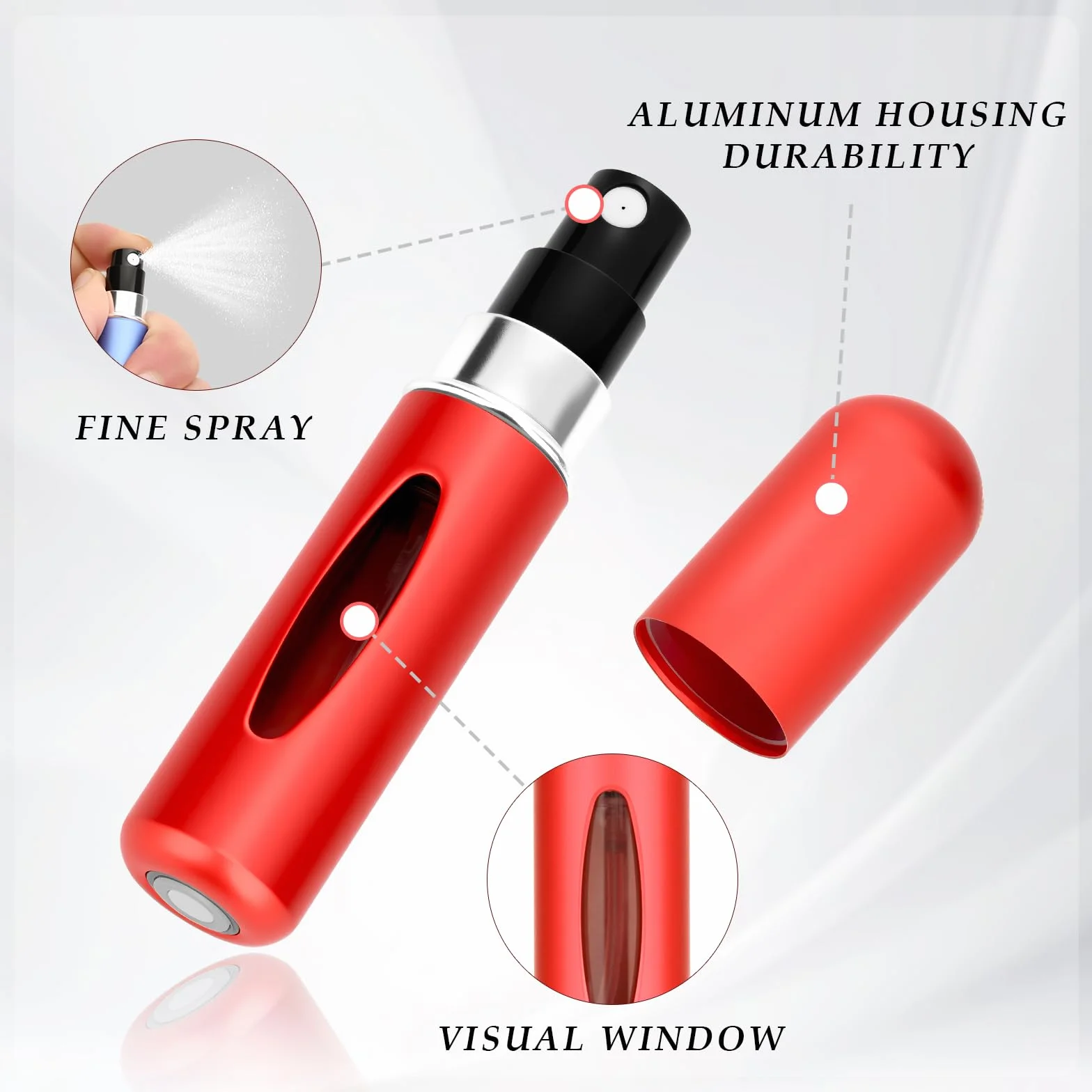 12 sztuk rozpylacz do perfum 5 ml, mini atomizerów do perfum na podróż, dozowniki do perfum, atomizery do perfum z możliwością ponownego napełniania na wakacje, podróże, kemping