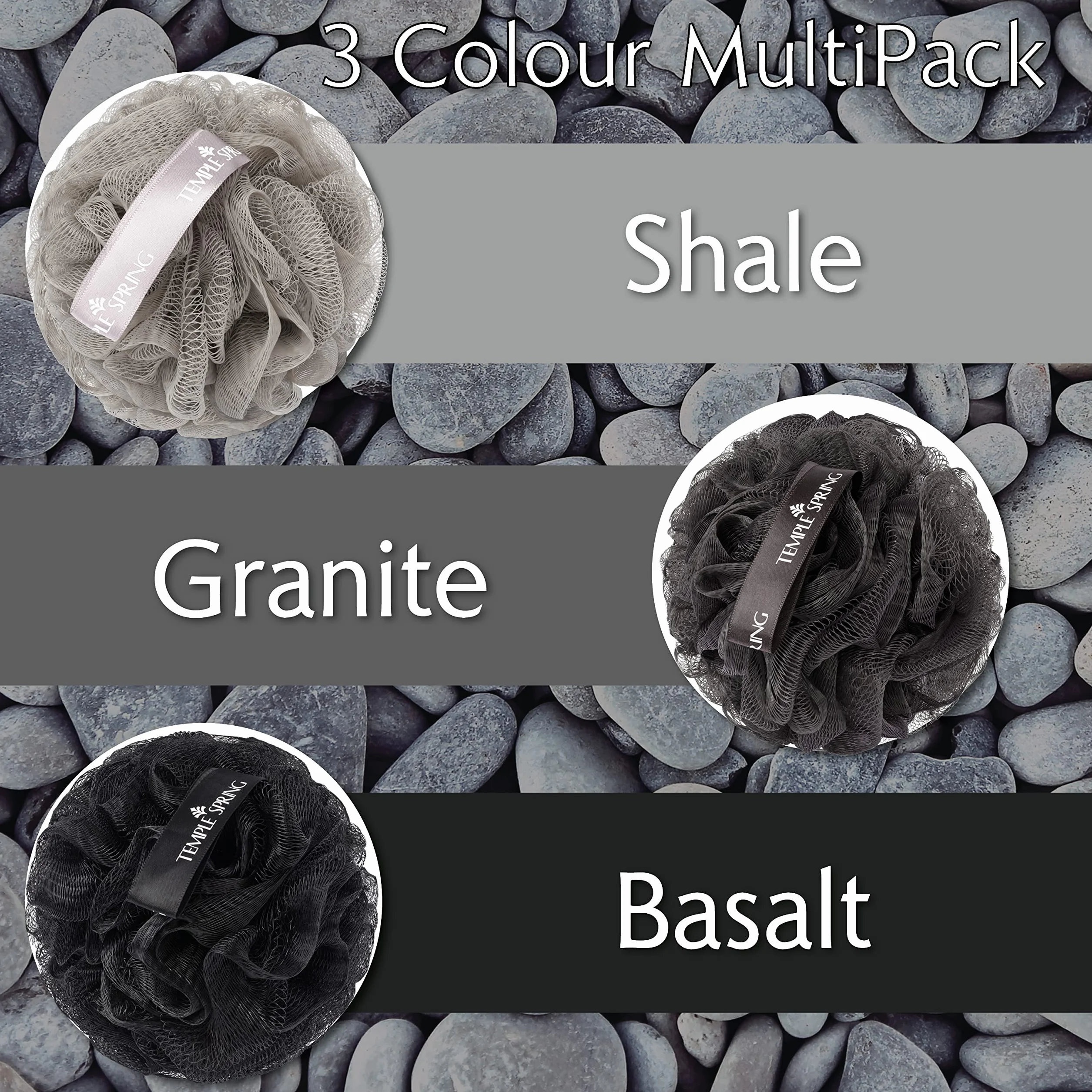Eco Recycled pufa prysznicowa, wanna Loofah, szczotka do ciała, gąbka z siateczki, złuszczająca gumka do kąpieli, piankowe kulki