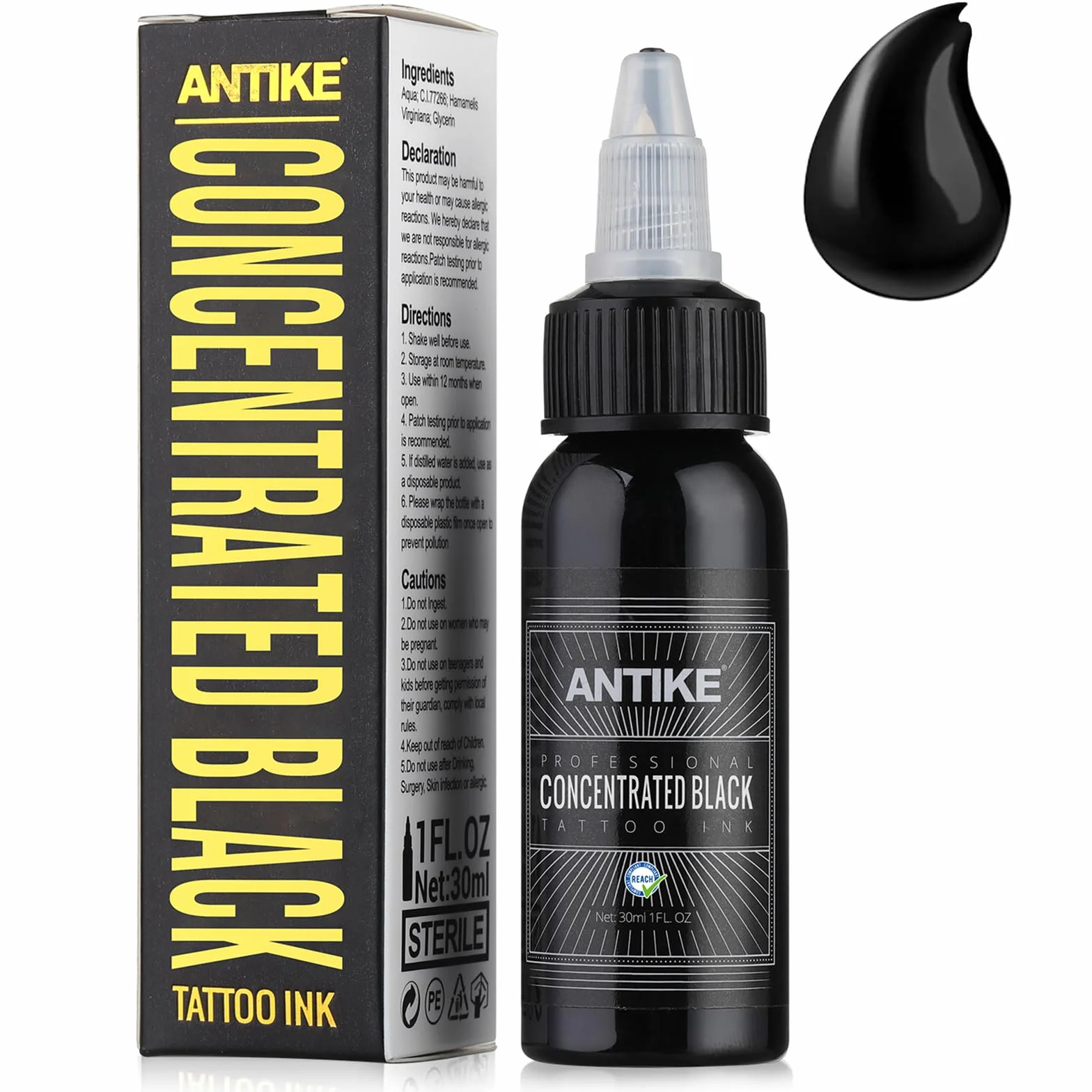 Profesjonalna farba do tatuażu czarna 30 ml TI5003-30-030