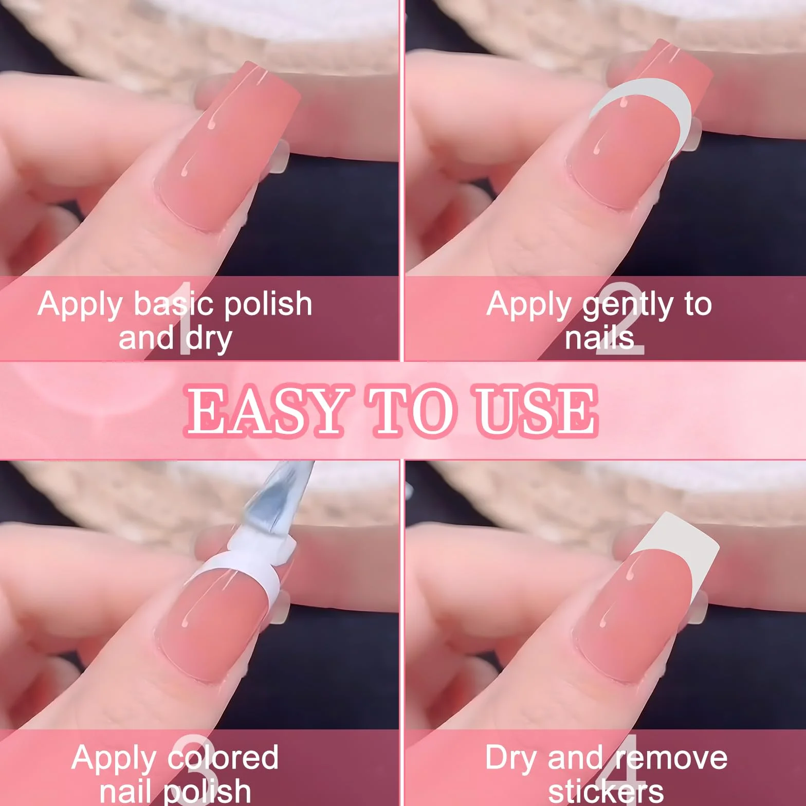36 arkuszy francuskich paznokci, szablony do manicure, naklejki na paznokcie, francuskie naklejki na paznokcie, szablony do manicure, tip, szablon do manicure, w kształcie litery U, francuskie
