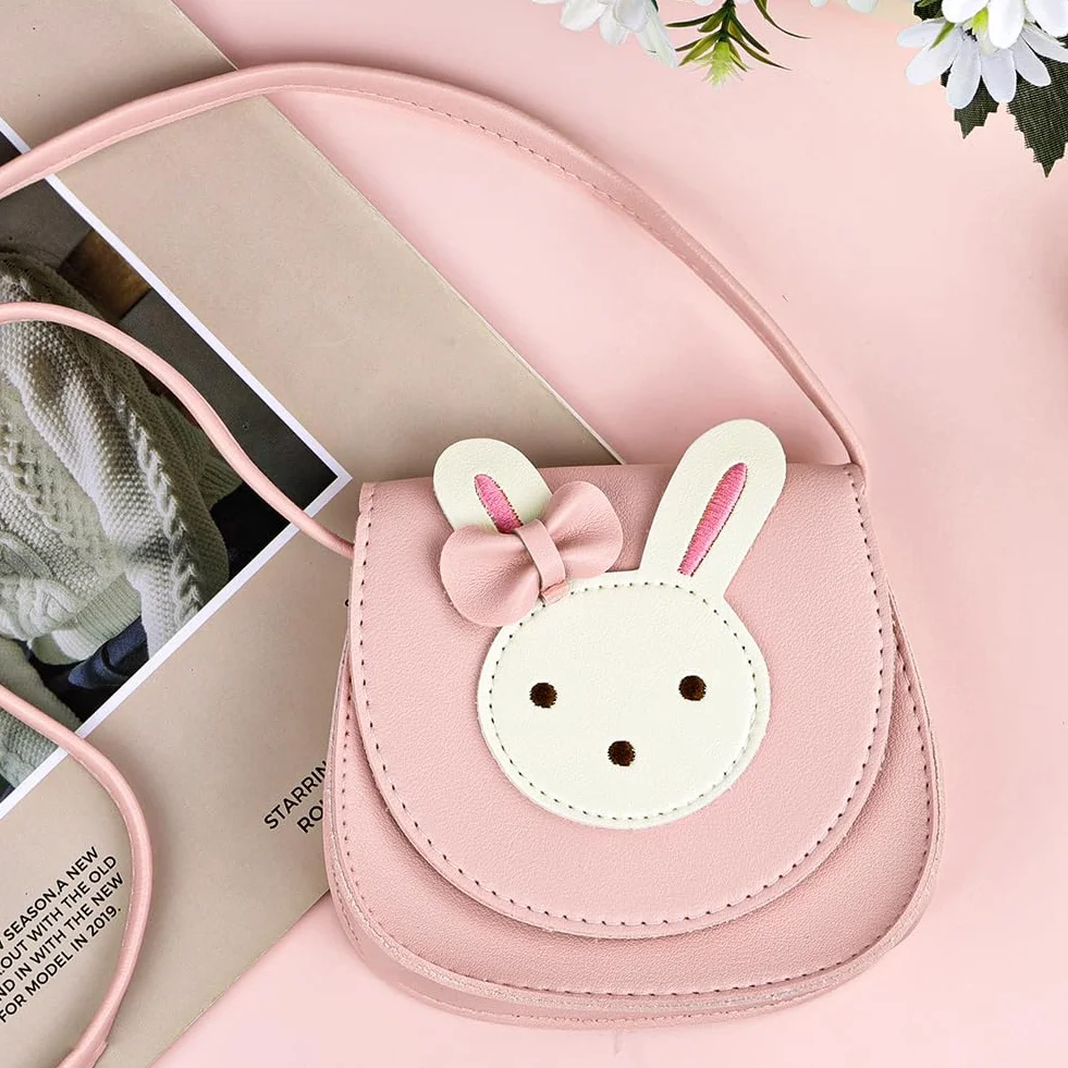 Ainiv Dziewczęca Torba Crossbody z Kokardą, Mała Torebka na Ramię, Mała Torebka Z Klapką, PU Torba Crossbody dla Dziewczynek, Dzieci, Maluchów, Nastolatków