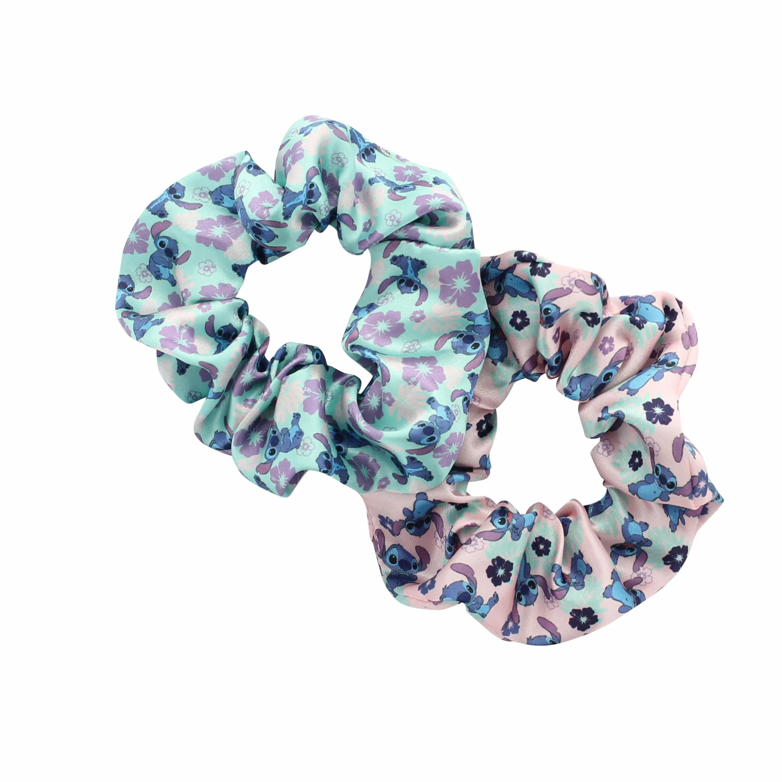 Disney Stitch - Chourou -Hair in Satin - The 2 części - Lilo & Stitch Print - Akcesoria dziewcząt, kobiety, dziecko - moda - elastyczne włosy - słodkie na włosy