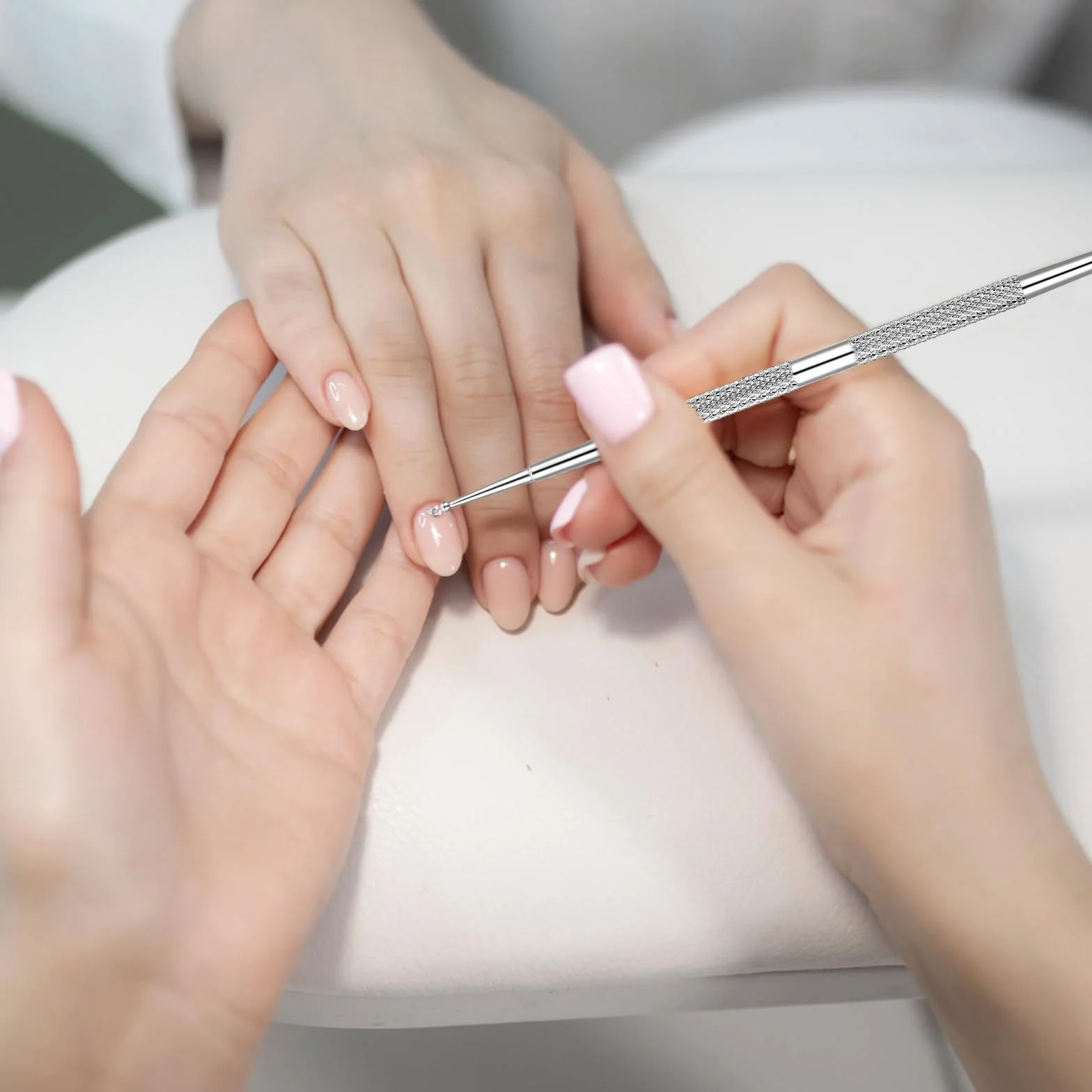 Tyqour Zestaw 4 sztuk pisaków w kropki, ze stali nierdzewnej, do malowania kropek, do manicure w kropki, wiele rozmiarów, do malowania paznokci