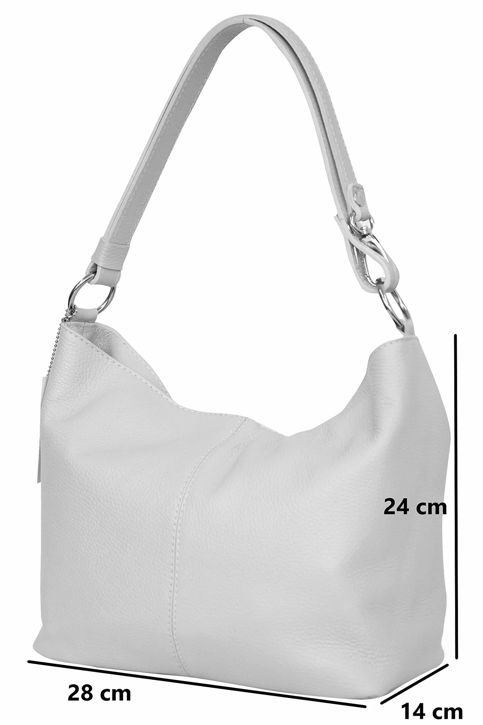 AMBRA Moda Damska skórzana torebka na ramię torba na ramię Hobo bag GL005