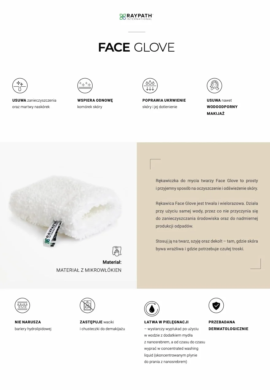 Prestige Cosmetics Plus zestaw – luksusowa, ekologiczna kolekcja do pielęgnacji skóry z rękawicami do twarzy, Face Glove, Face Cleaner, Body Cleaner, GoldenR