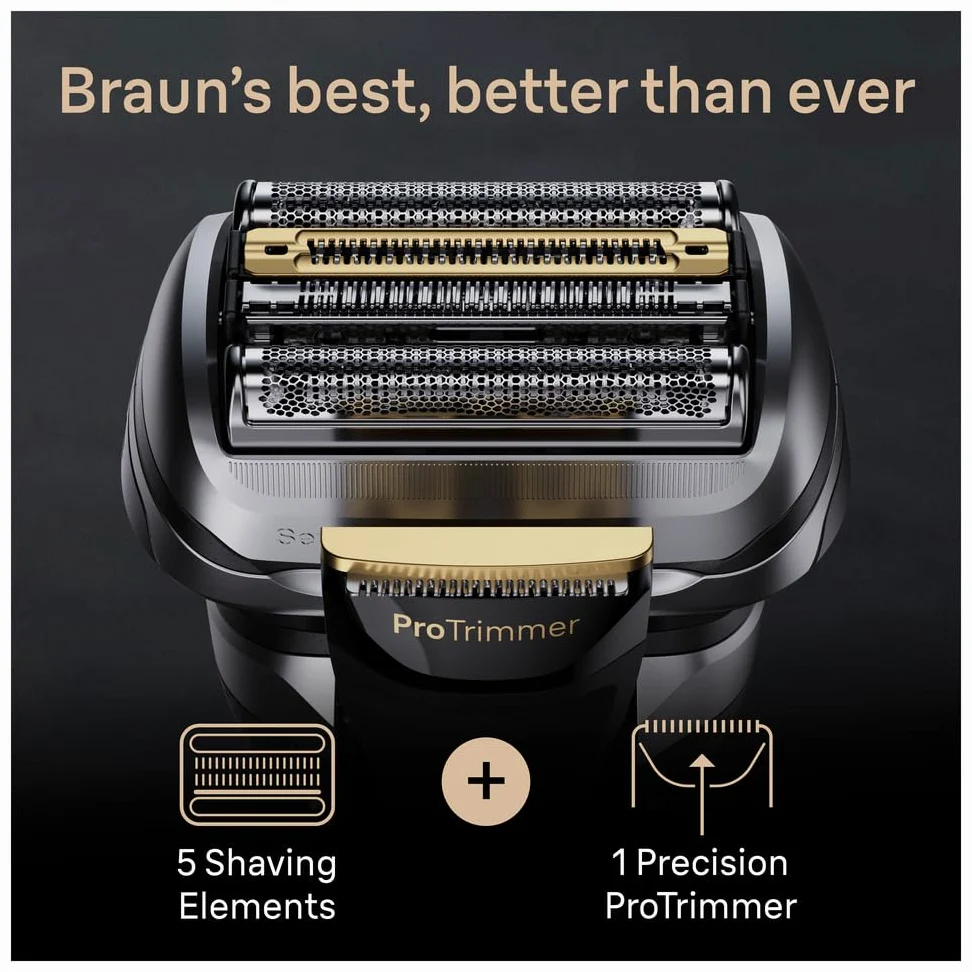 Braun Series 9 Pro elektryczna golarka męska 5 Pro ProTrimmer stacja ładująca 60 min na mokro i sucho