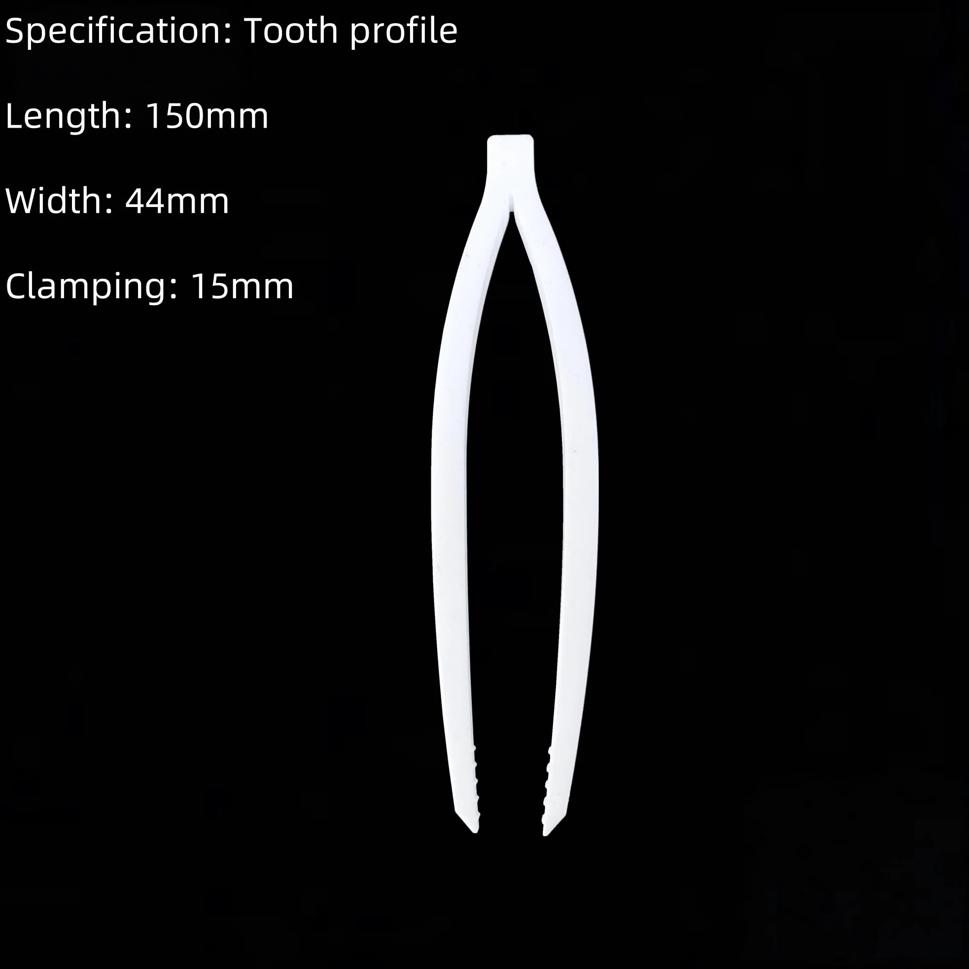 Pęseta z PTFE odporna na wysokie temperatury - Pęseta waflowa z teflonu i krzemu ze stali nierdzewnej do zastosowań przemysłowych (1 szt.)(Tooth Profile 200mm)