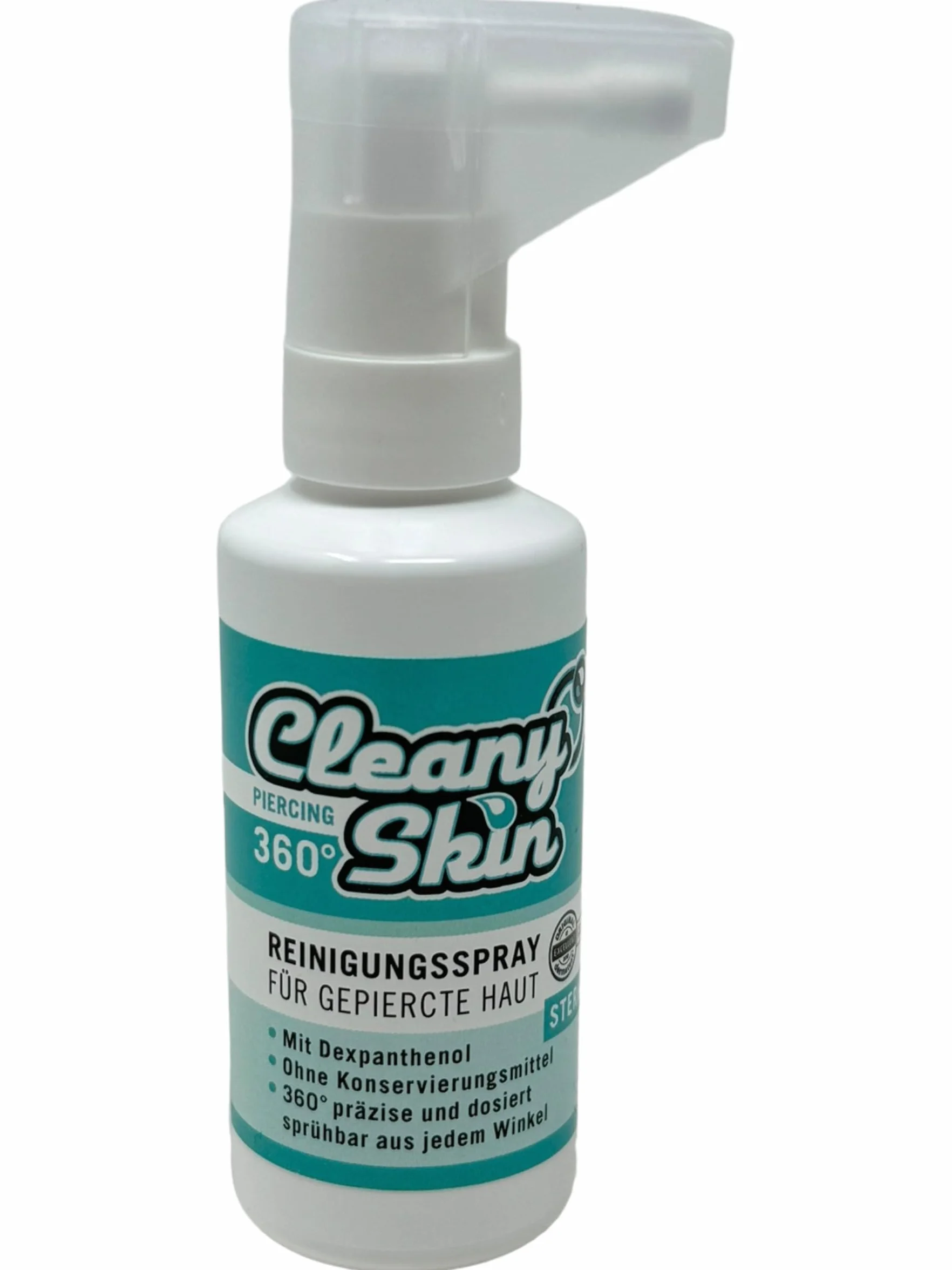 CLEANY SKIN Profi spray do piercingu 2 x 50 ml Piercing Spray do ćwiczeń firmy INKgrafiX – IG69115 – pielęgnacja po pielęgnacji tatuażu, pielęgnacja skóry, maść do pielęgnacji skóry