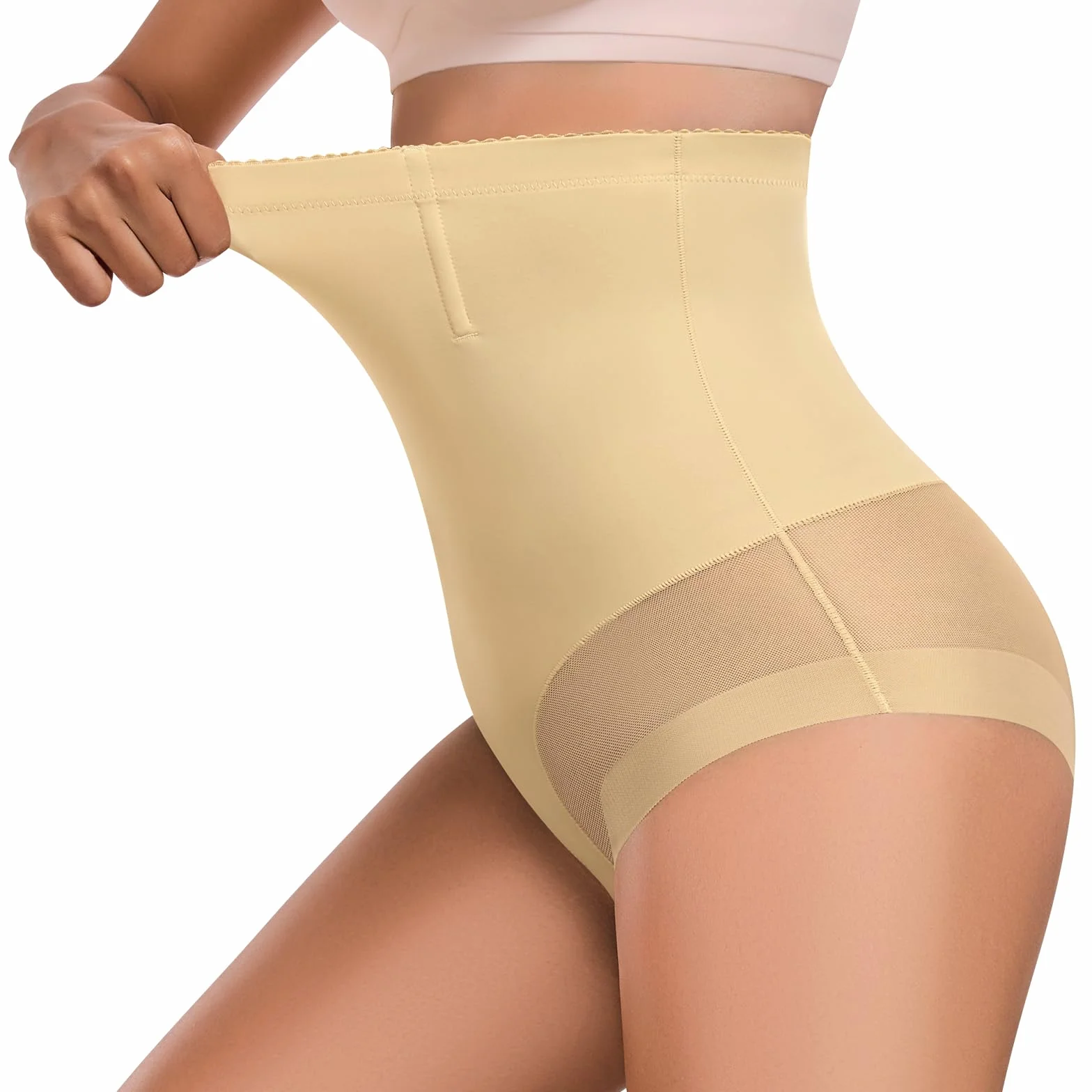 Xnova Bielizna modelująca damskie majtki z płaskim brzuchem, bielizna modelująca brzuch z wysokim stanem, oddychające bezszwowe majtki modelujące body