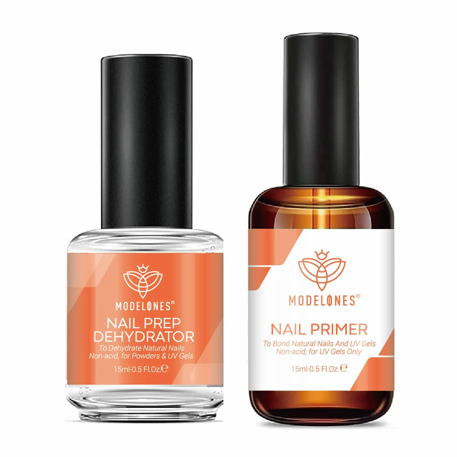 Modelones Primer do paznokci żelowych, 15 ml, profesjonalny odwodniacz do paznokci i bez kwasu, naturalny Air Dry Superior Bonding Primer zestaw do paznokci, żel UV, lakier do paznokci dip puder,