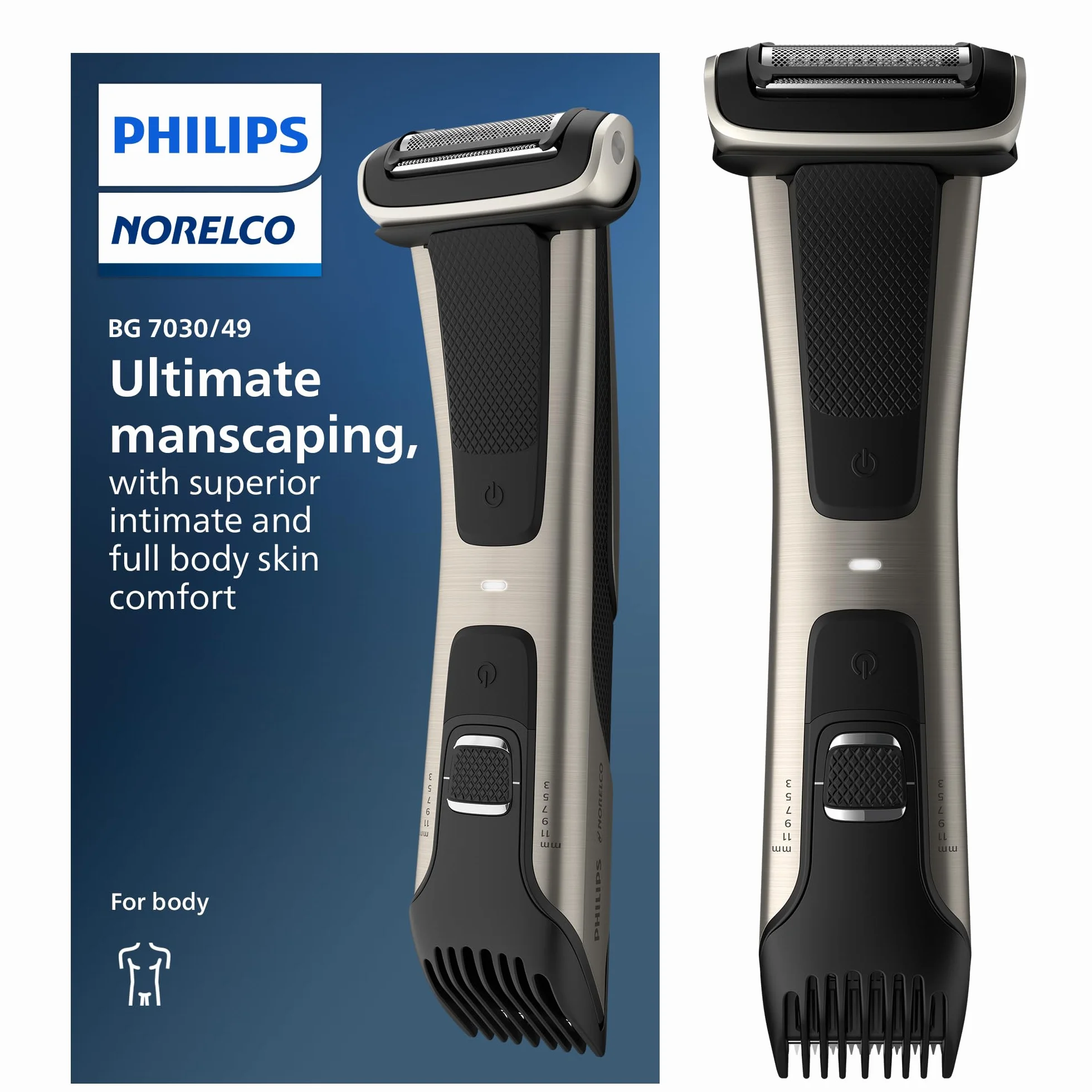 Philips Norelco Bodygroomer BG7030/49 trymer golarka odporny na prysznic przyjazny dla skóry
