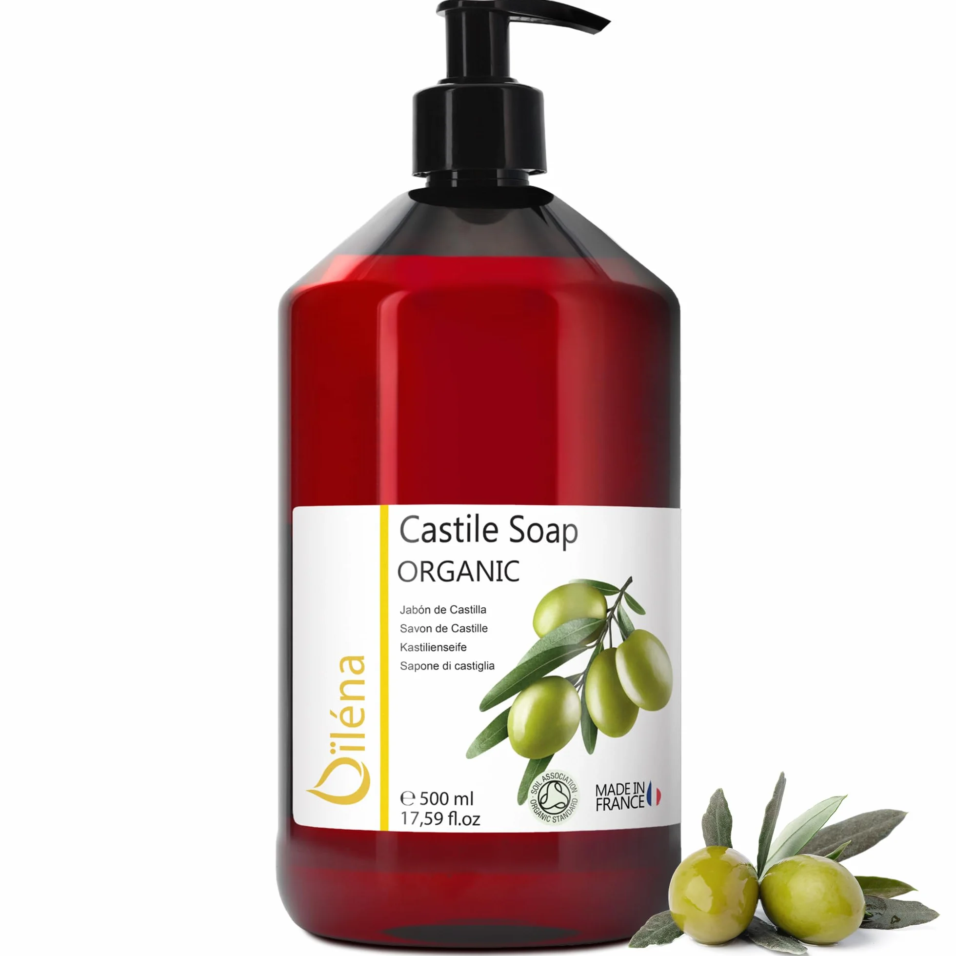 Organiczne Mydło Castile 100% Naturalne 500 ml