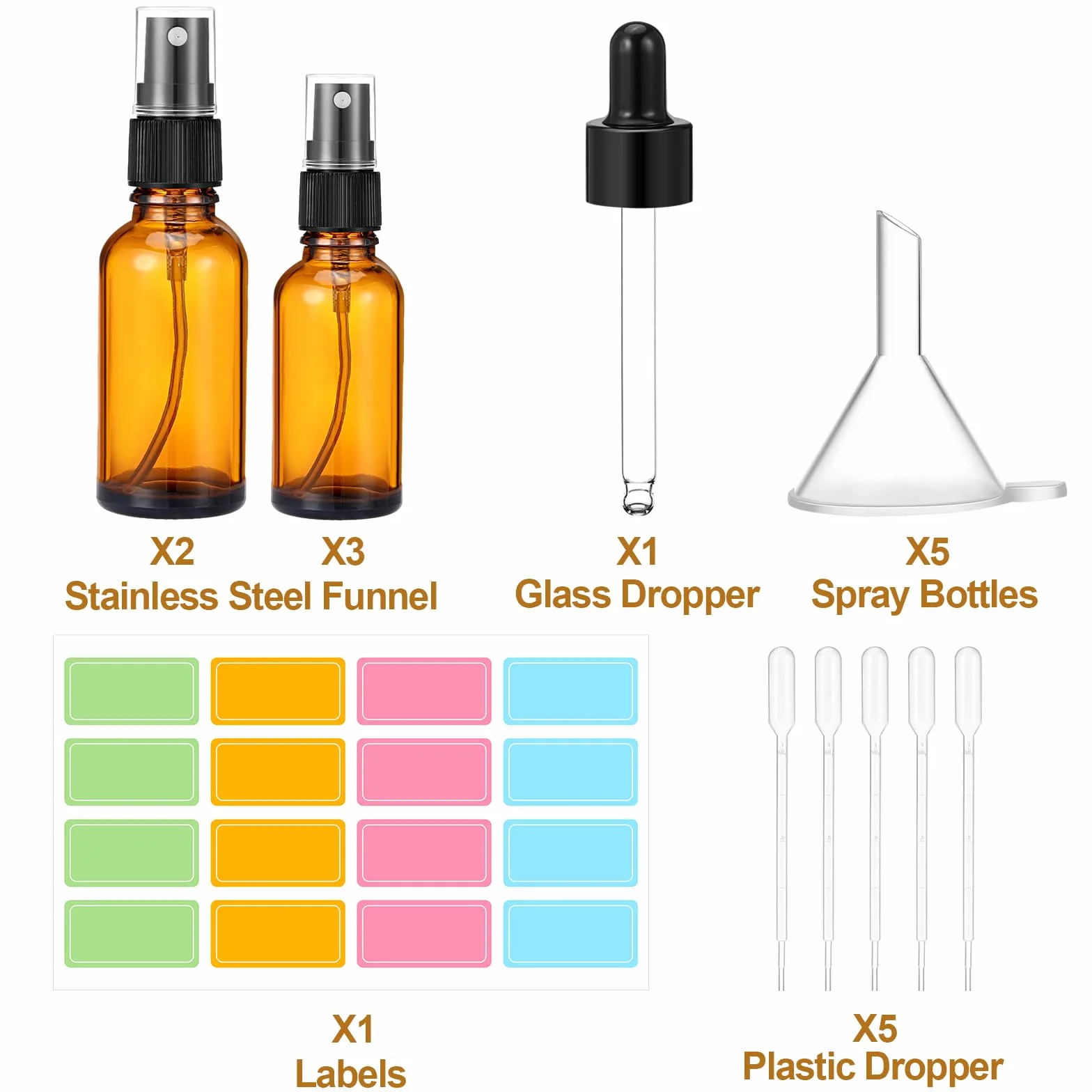 Szklane butelki z rozpylaczem 5 sztuk 50 ml 30 ml do perfum