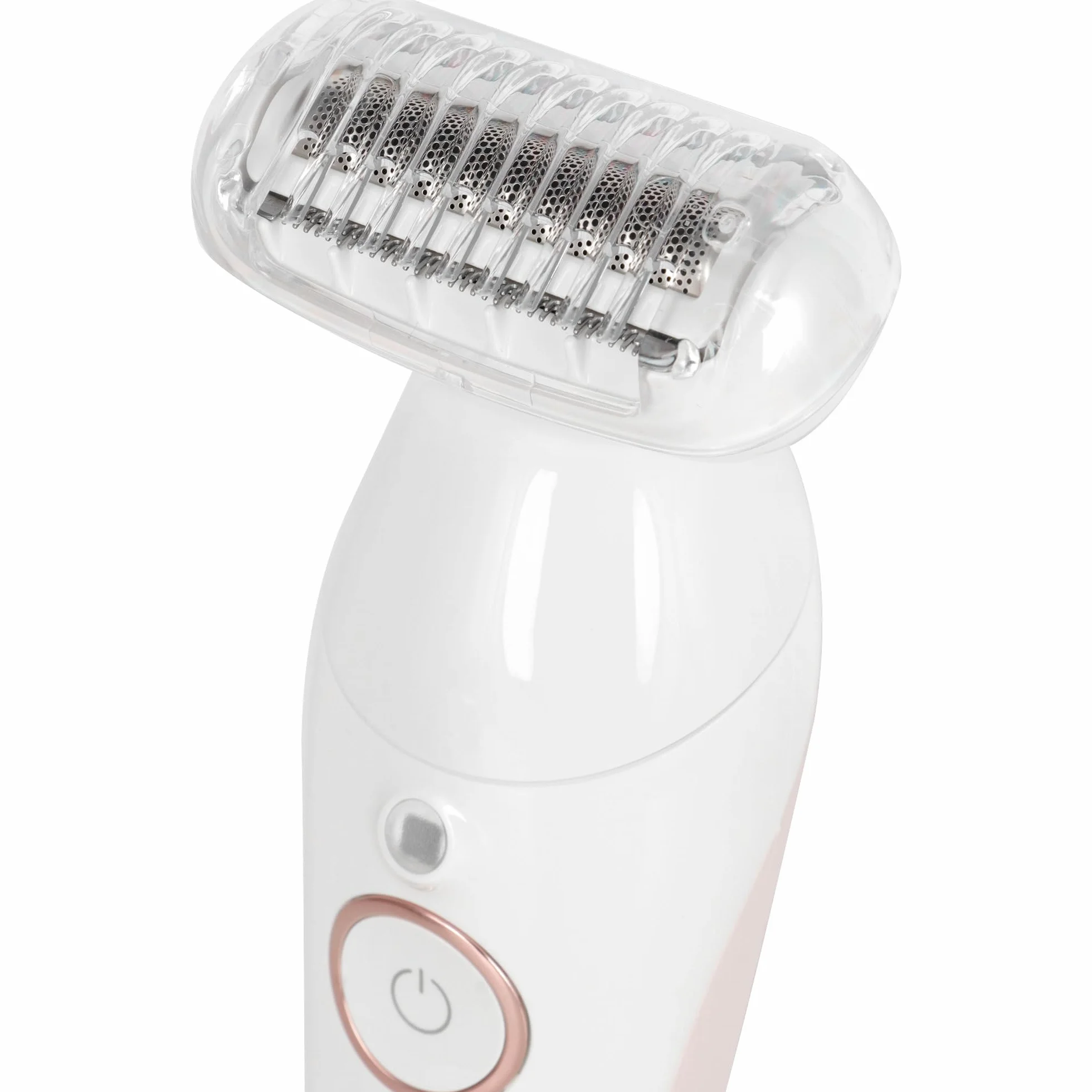 Braun Silk-épil 9 Flex depilator damski/depilator do długotrwałego usuwania włosów, mini golarka, nasadki do peelingu, 9-306 3D, biały/różowy tytan