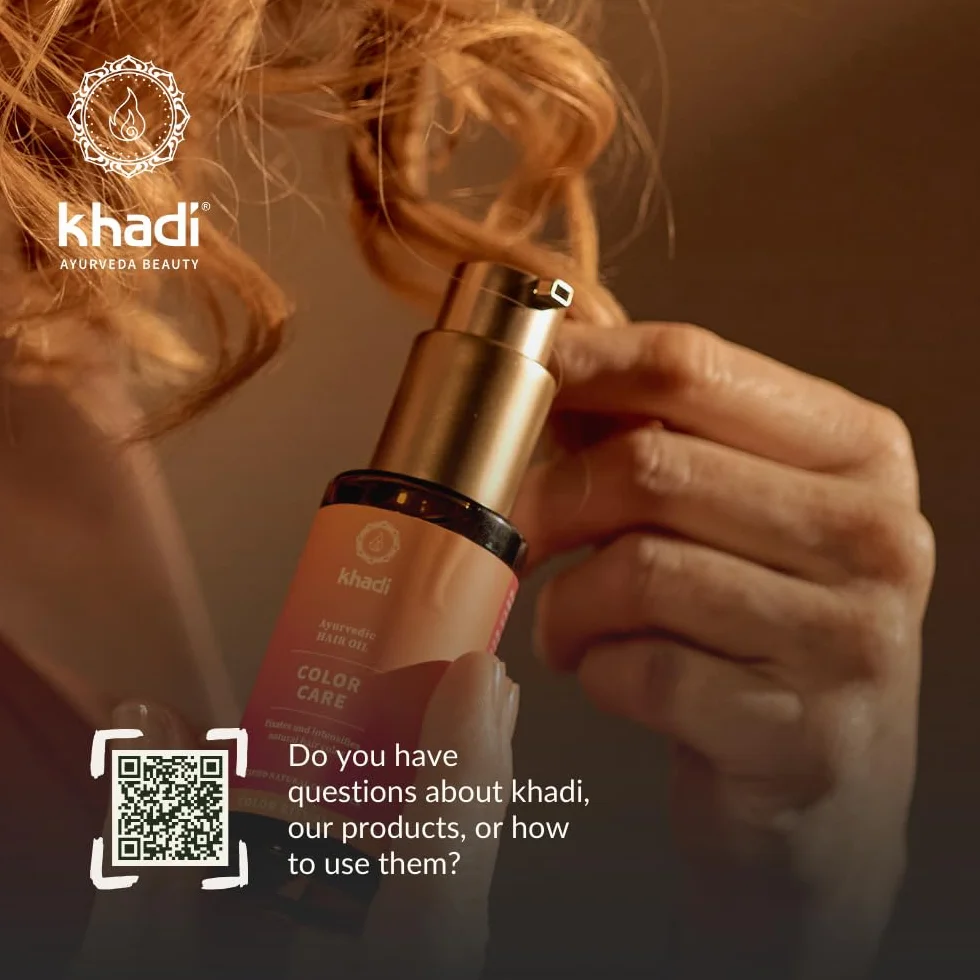 khadi COLOR CARE Ajurwedyjski olejek do włosów, kuracja utrwalająca kolor, ochrona UV, 50ml