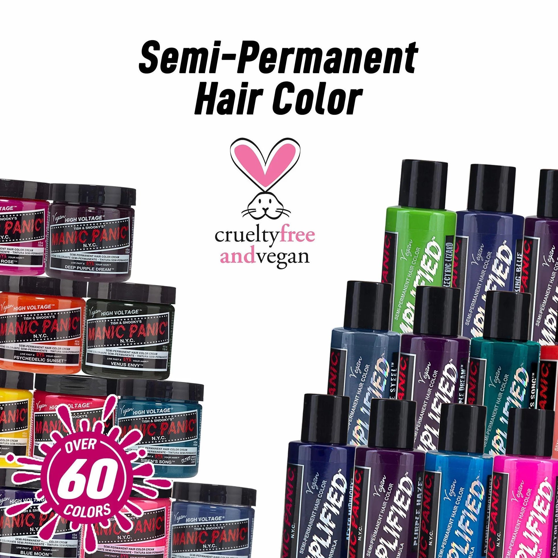 Manic Panic Cotton Candy Pink, classic hot pink hair colour