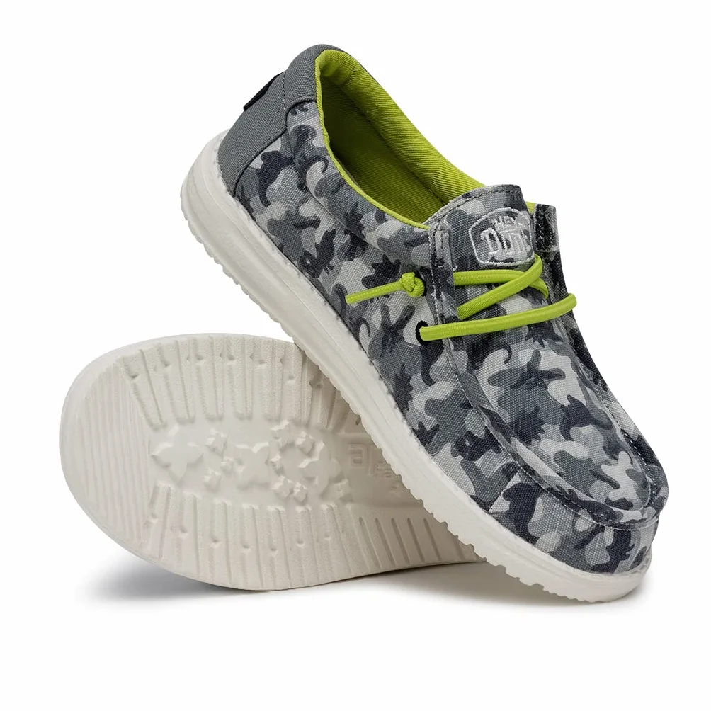 HEYDUDE Wally Youth Camodino, Moc Toe Shoes Dzieci, Niebieski, 32 EU