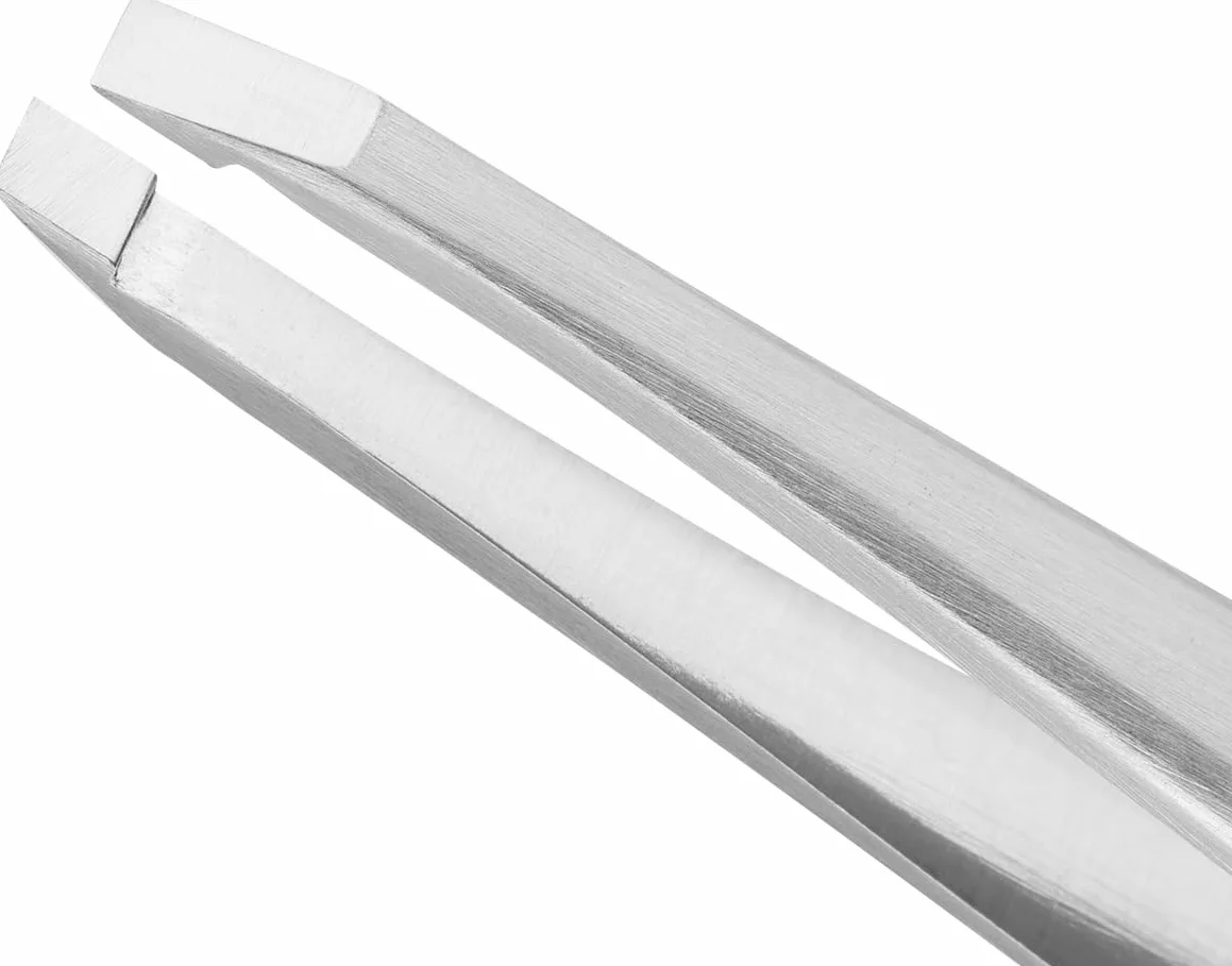 ZWILLING Pęseta prosta (do wyrywania brwi, chropowate, skalibrowane końcówki, hipoalergiczna), premium, srebrna, 90 mm