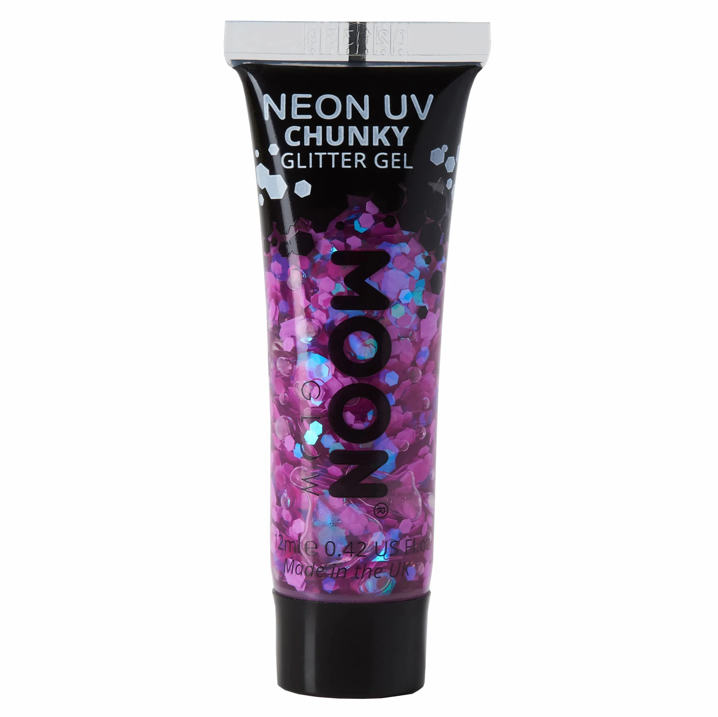 Moon Glow - Neon UV Chunky Glitter Gel, Purple, 12ml Single