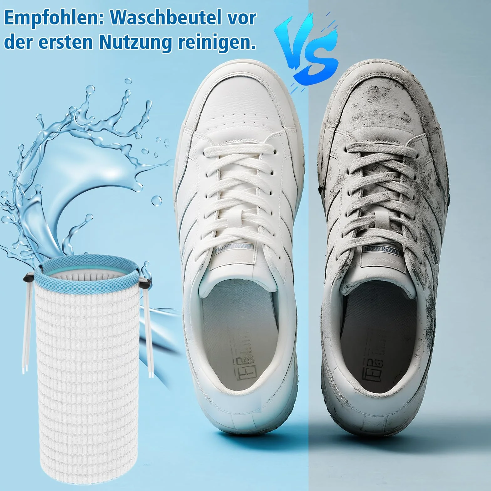 2 sztuki Premium worki do prania butów pralka uniwersalny worek na pranie buty z konstrukcją zapobiegającą otwieraniu, wielokrotnego użytku wytrzymały worek do prania sneakersów odporny na