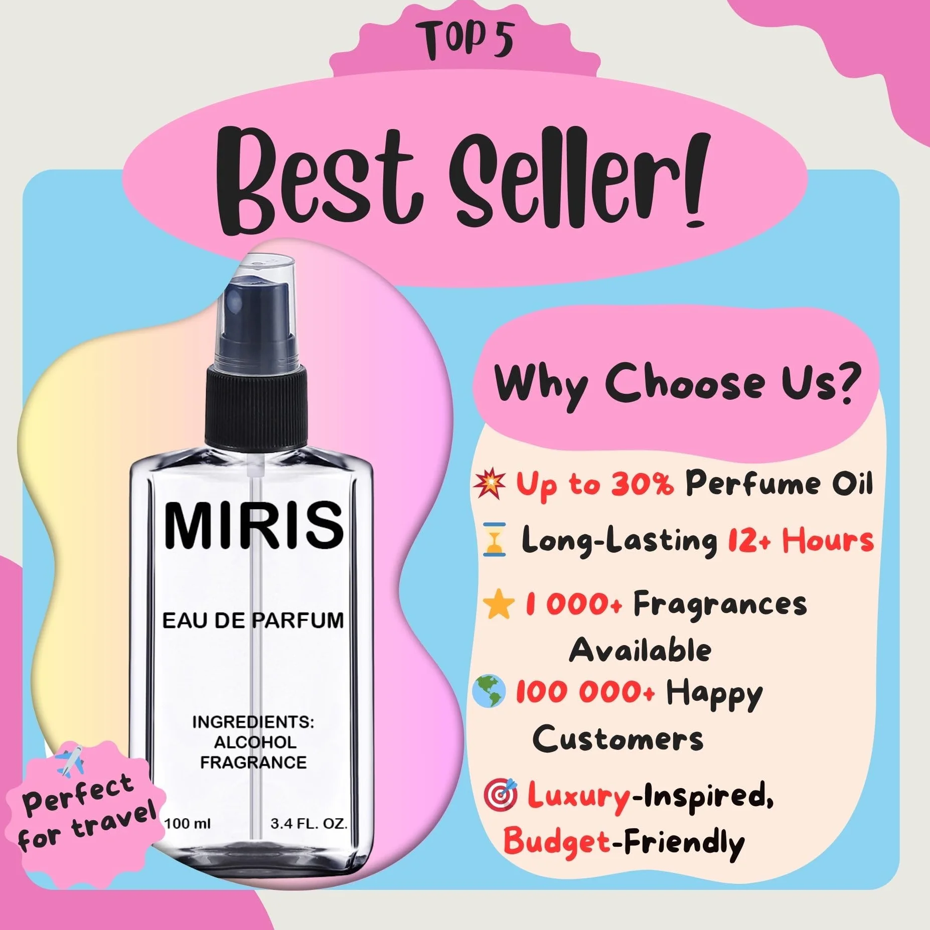MIRIS Nr 340151, Flor Gorguz Garden, Długi czas trwania, Perfumy dla Kobiet, Spray 100 ml